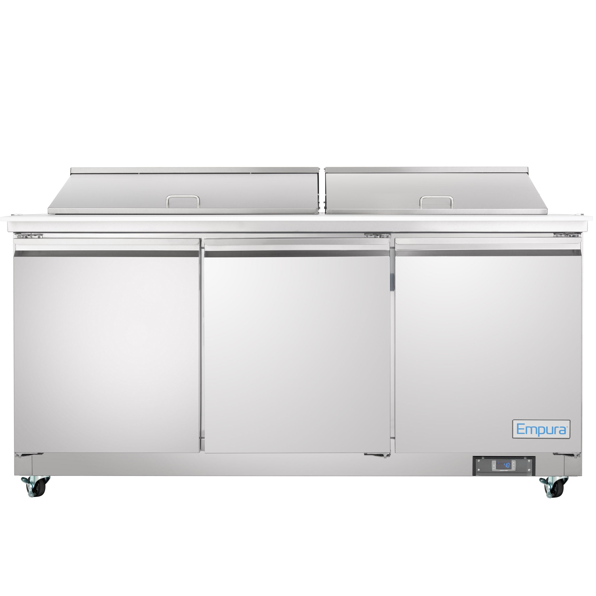 72" 3 Door Commercial Mega Top Refrigerated Sandwich and Salad Prep Table