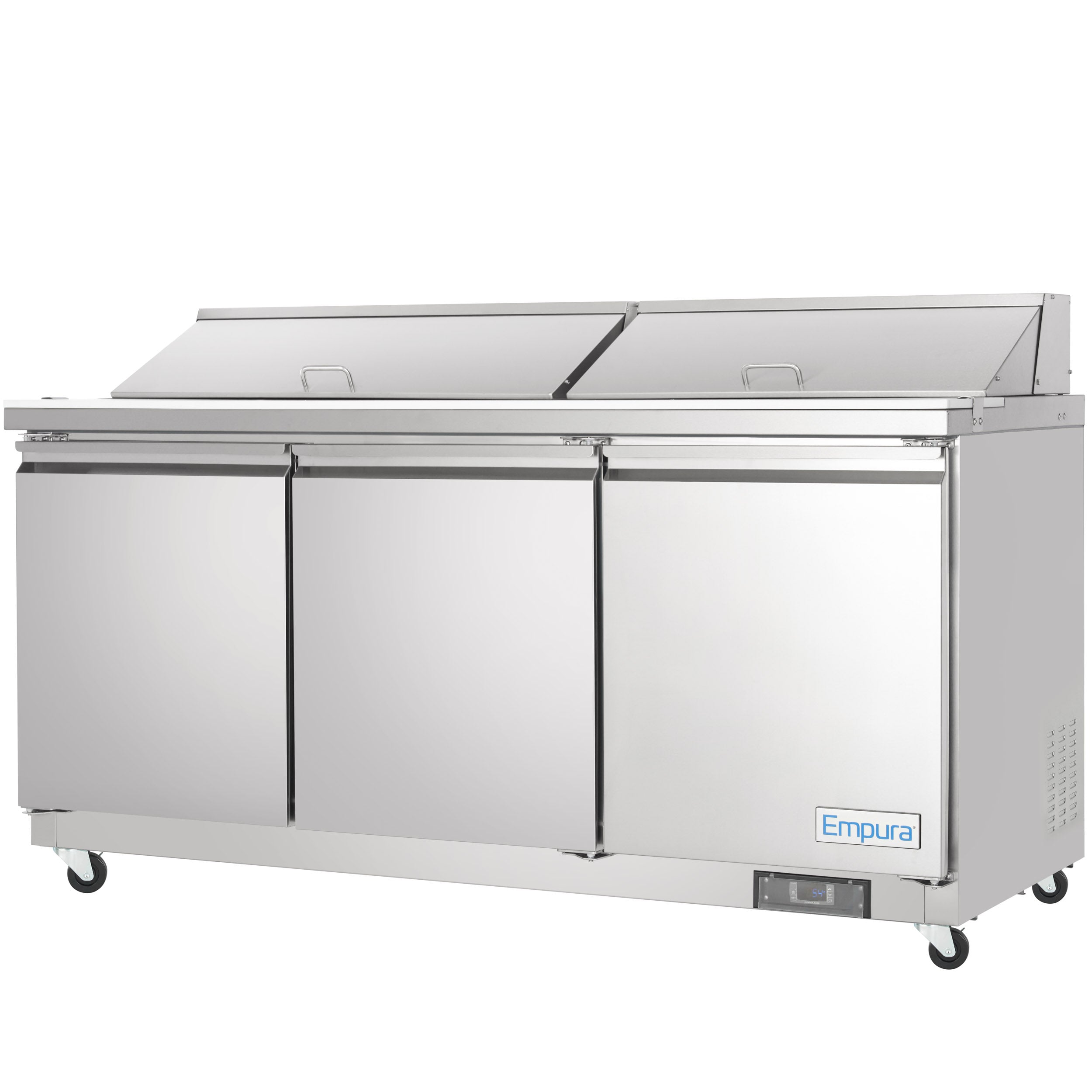 72" 3 Door Commercial Refrigerated Sandwich and Salad Prep Table