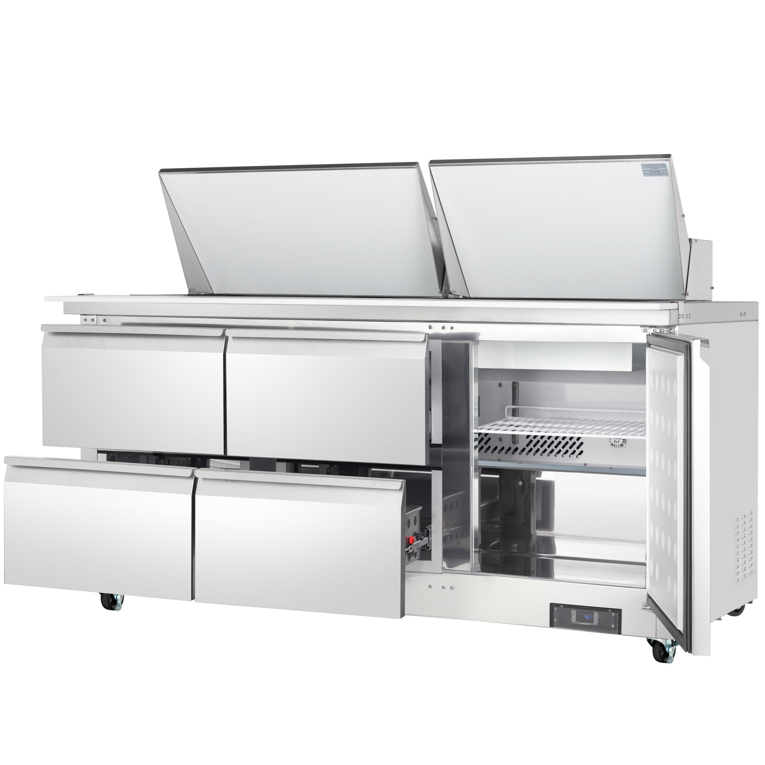 72" 4 Drawer Commercial Mega Top Refrigerated Sandwich and Salad Prep Table