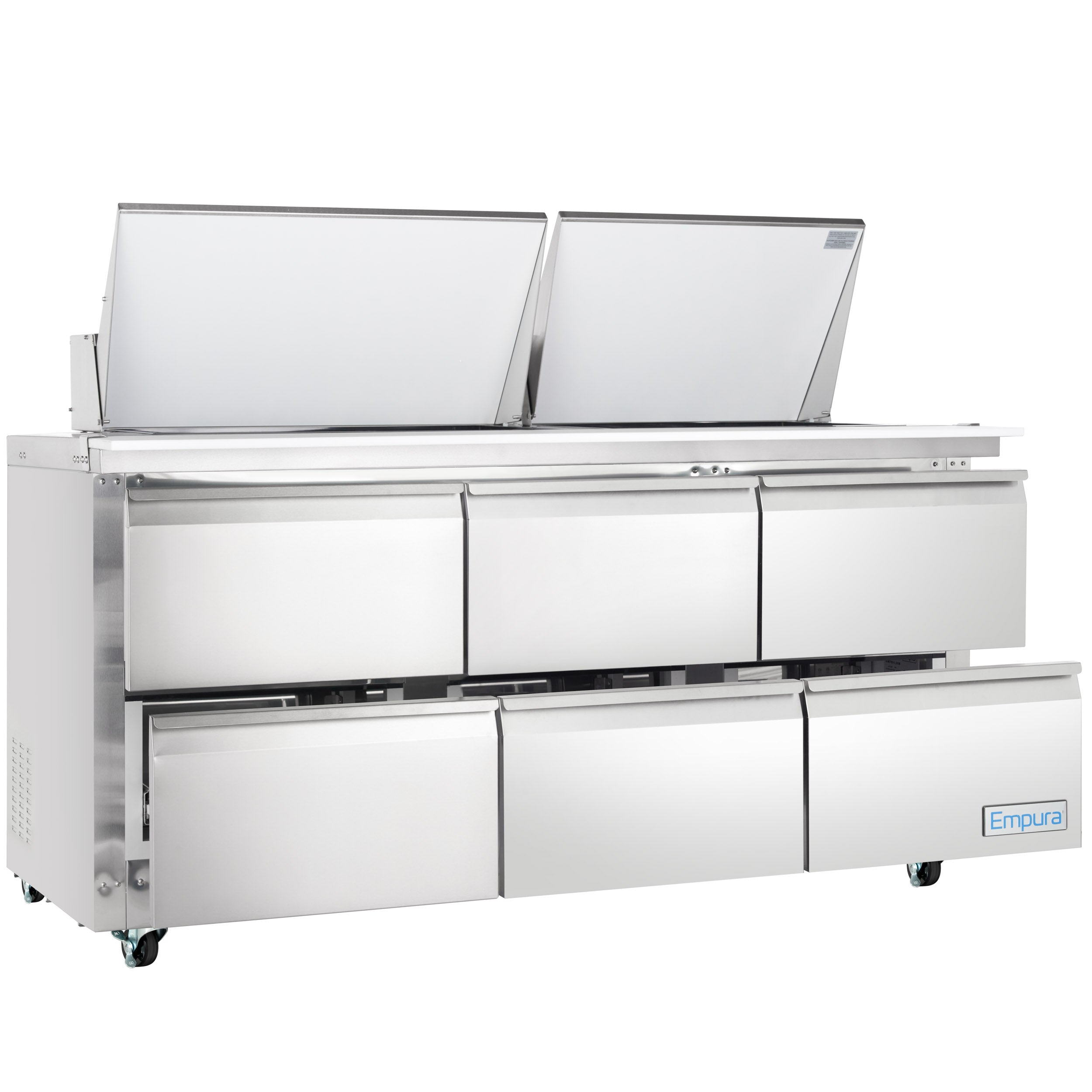 72" 6 Drawer Commercial Mega Top Refrigerated Sandwich and Salad Prep Table