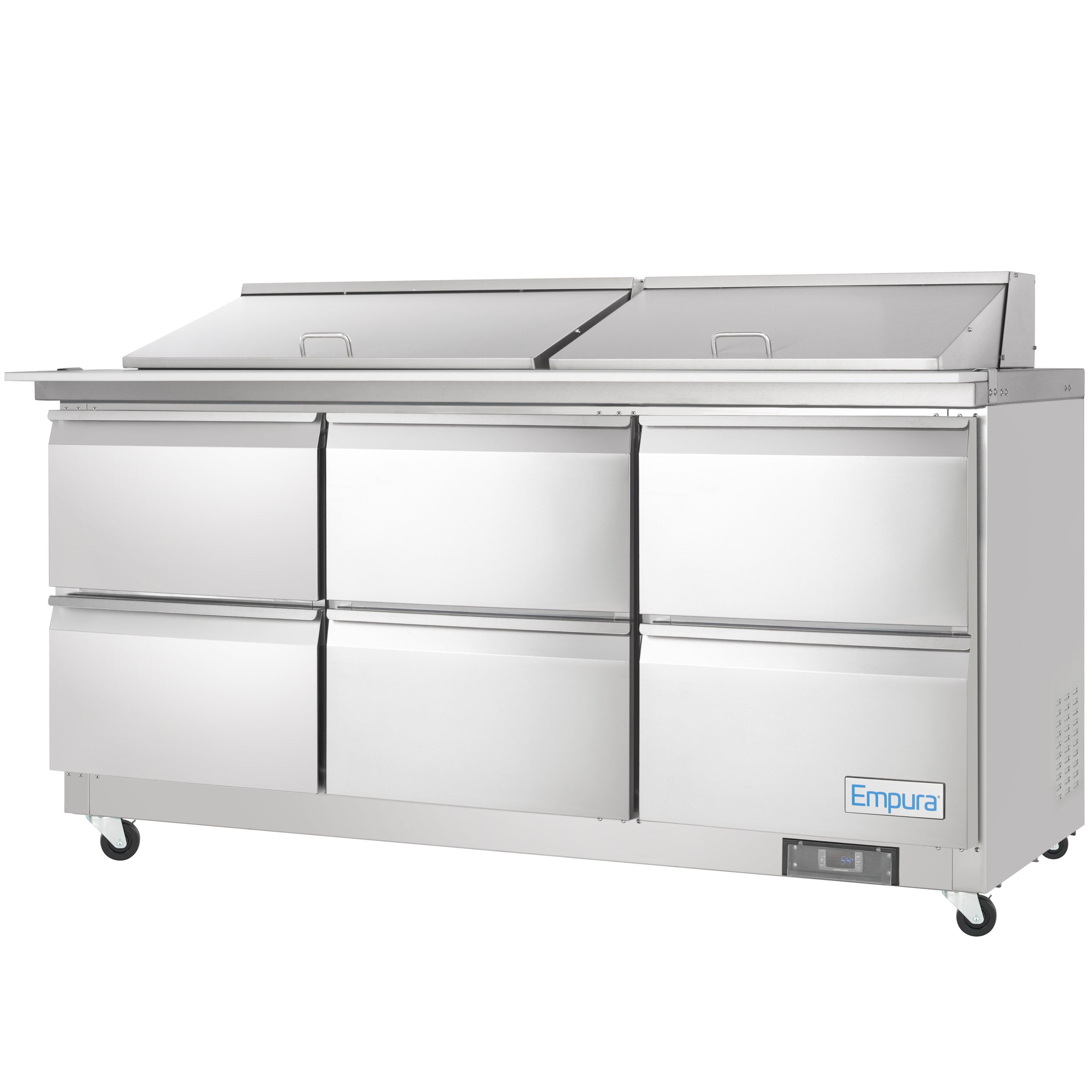 72" 6 Drawer Commercial Mega Top Refrigerated Sandwich and Salad Prep Table