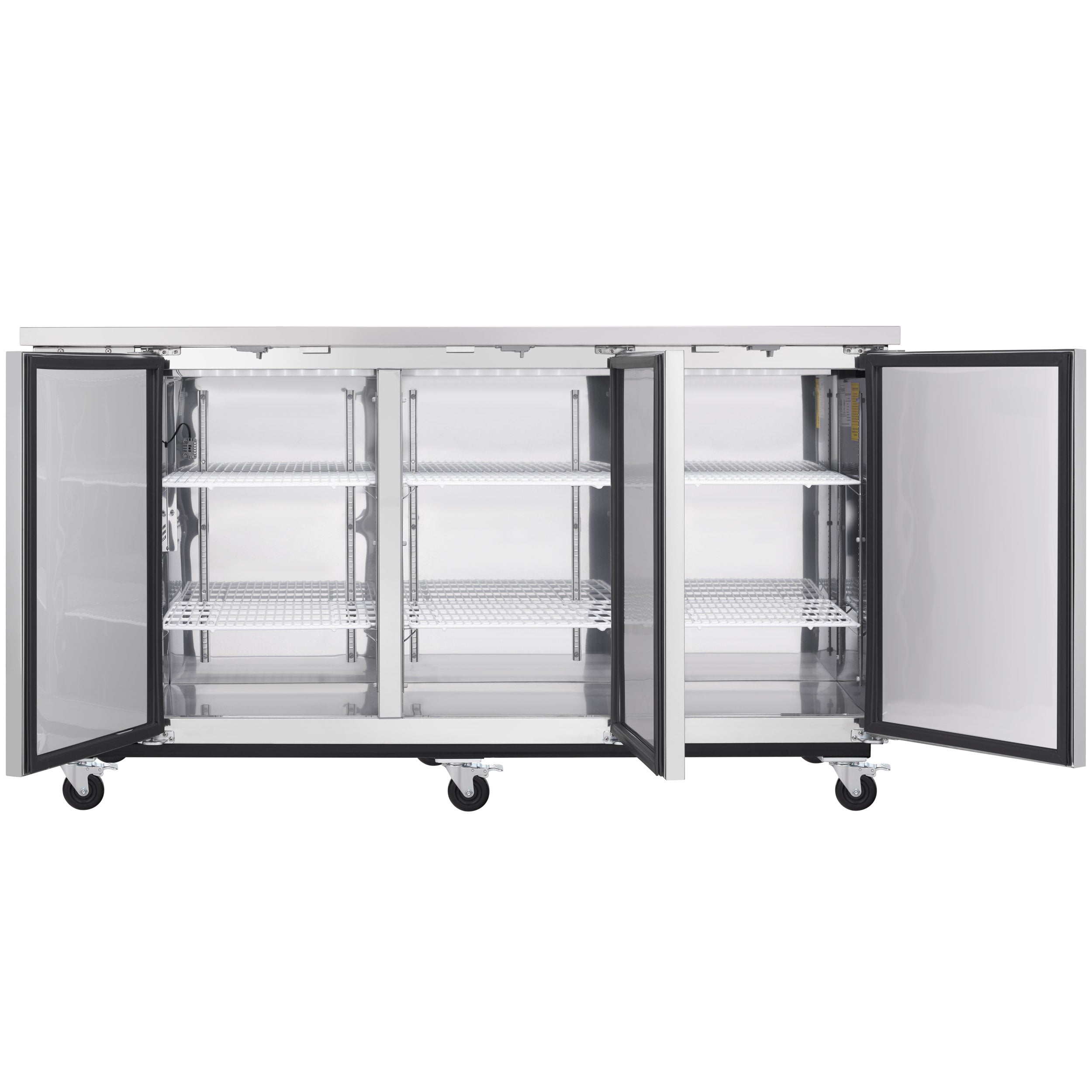 73" x 24" Swing Solid Door Stainless Steel Commercial Back Bar Refrigerator