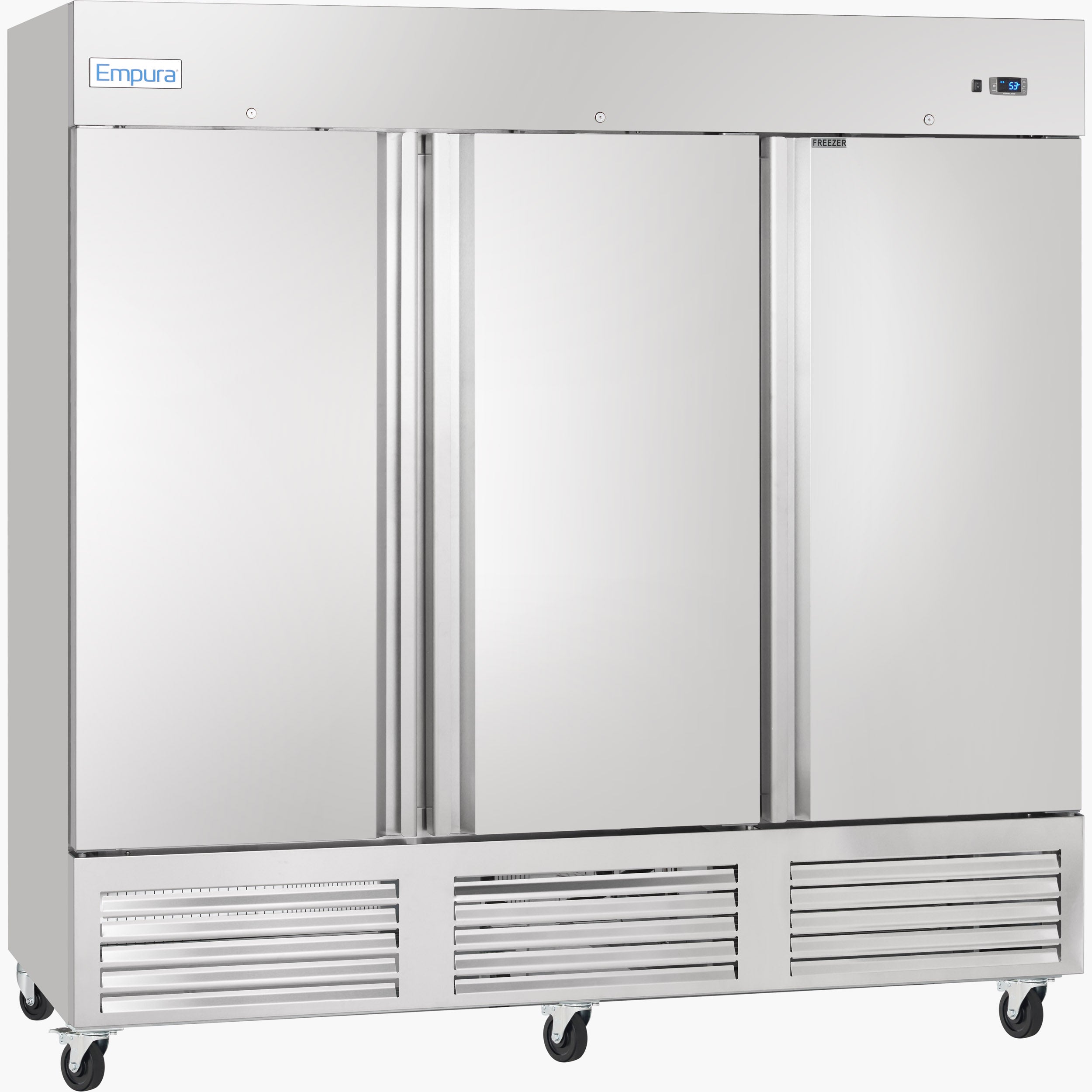 81" Commercial 3 Door Reach-In Freezer