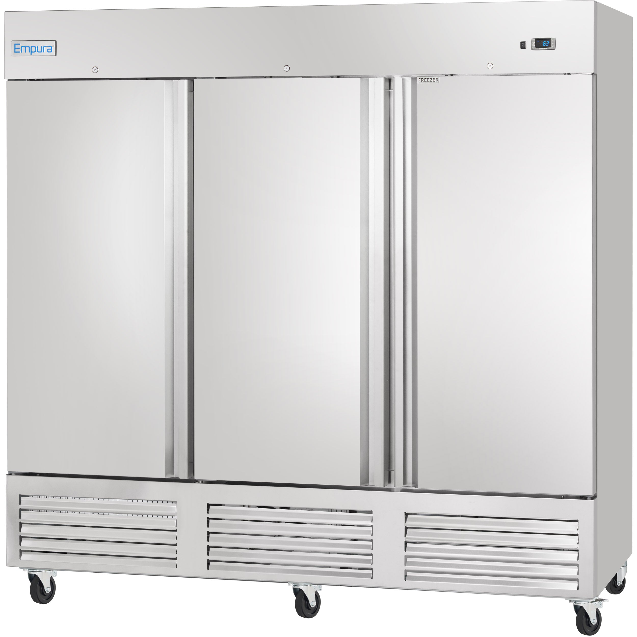 81" Commercial 3 Door Reach-In Freezer