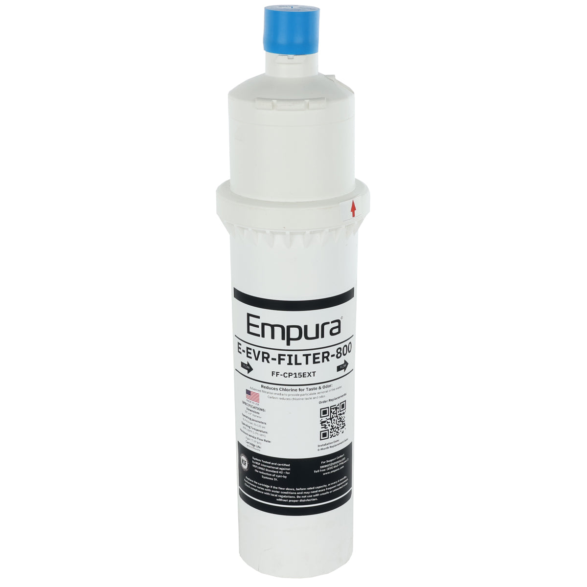 Retrofit Water Filter Cartridge for Everpure® Systems – 1.67 GPM, 0.5 Micron, Scale Inhibitor, Fast-Fit Design, 800 lbs Daily Output, NSF