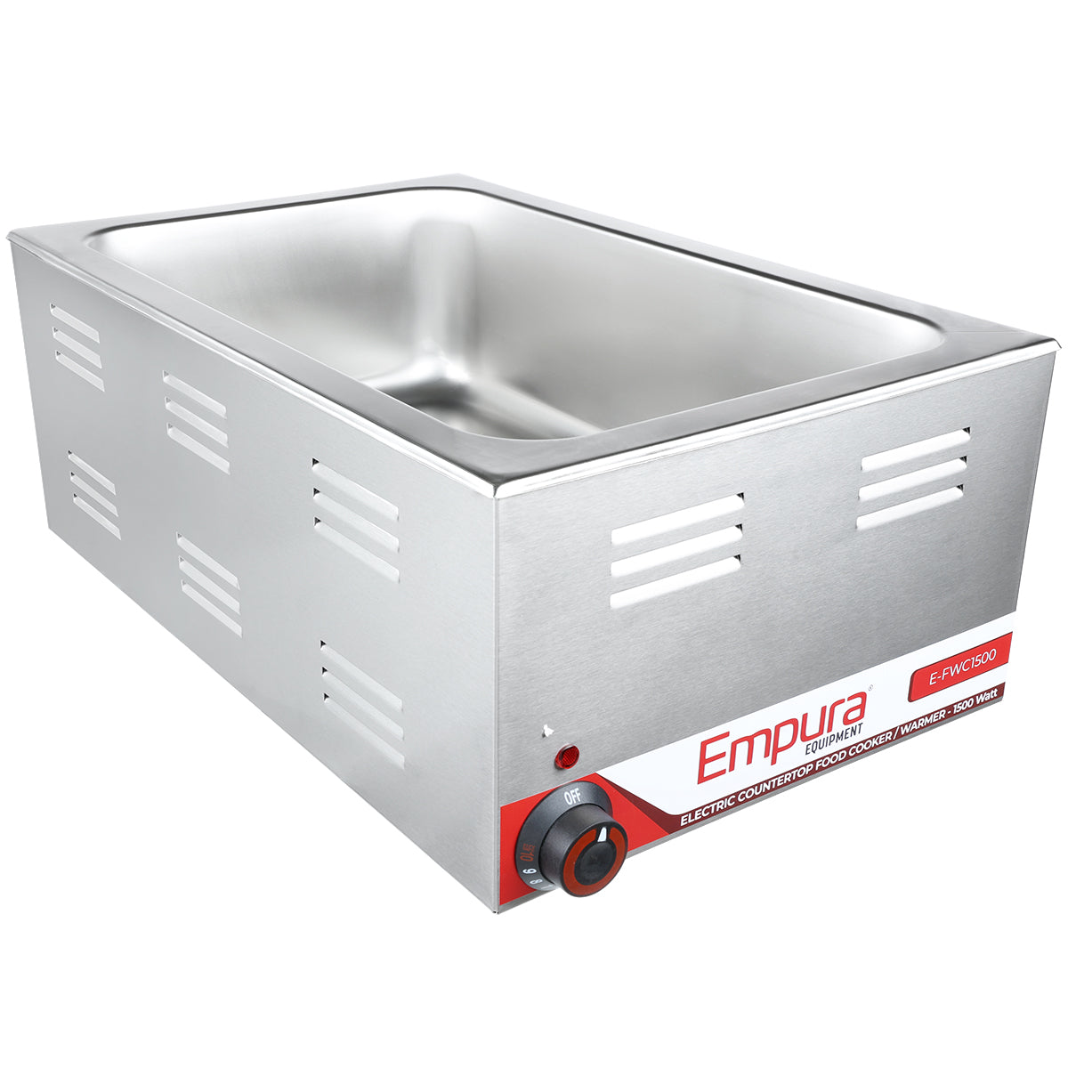 15" x 24" Full Size Electric Countertop Food Warmer - 120V, 1,500W Food Pan Warmer, Countertop Empura