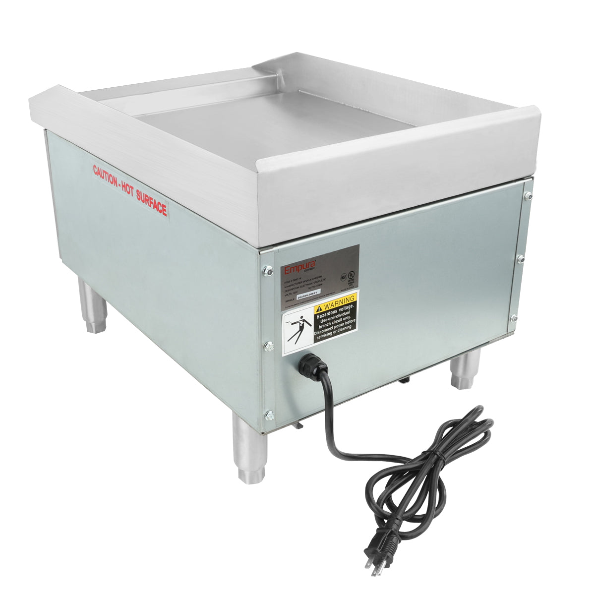 16" Electric Commercial Countertop Griddle - 120V, 1750W