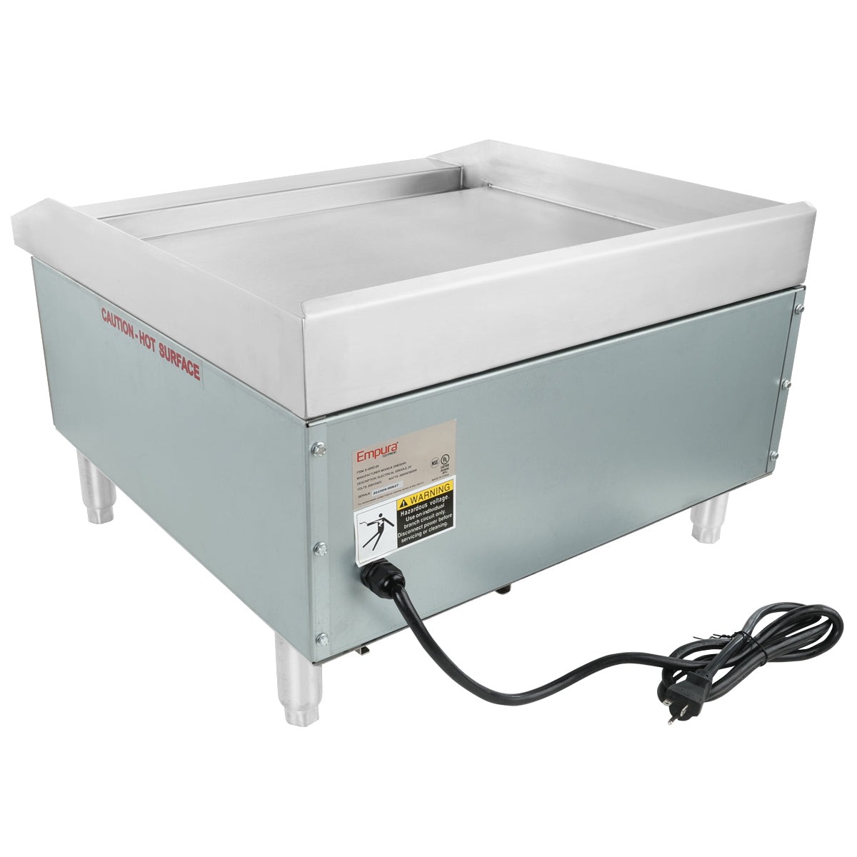 24" Electric Commercial Countertop Griddle - 208 or 240V, 2680-3570W