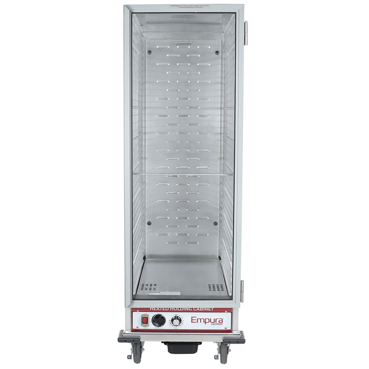 Full Size Commercial Heated Holding Cabinet with Clear Door - 120V Heated Holding Proofing Cabinet, Mobile Empura