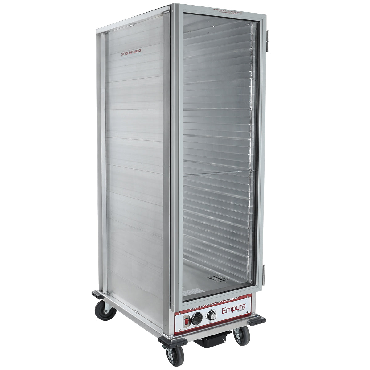 Full Size Commercial Heated Holding Cabinet with Clear Door - 120V Heated Holding Proofing Cabinet, Mobile Empura