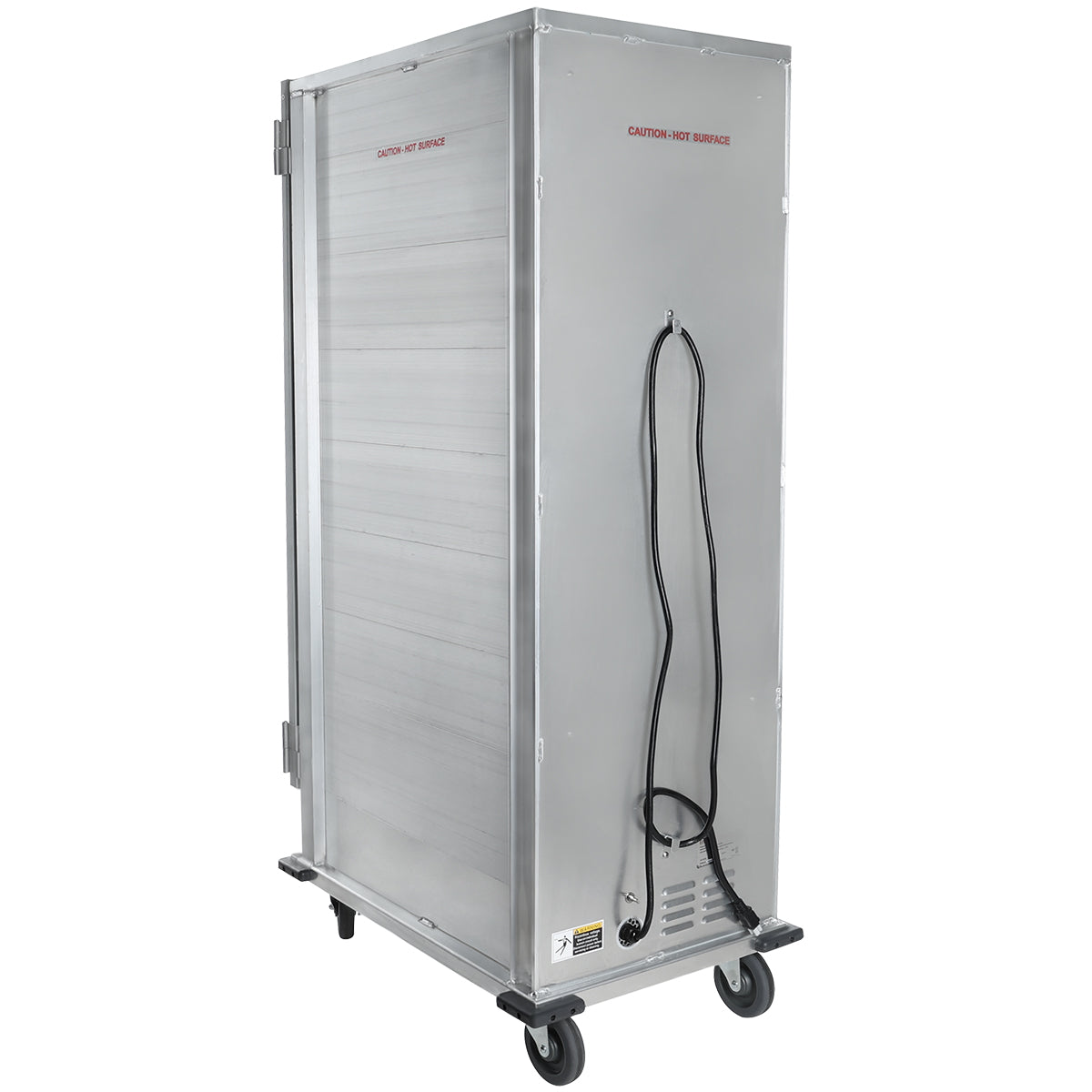Empura E-H1836 Full-Height Non-Insulated Mobile Heavy-Duty Anodized Aluminum Heated Holding Cabinet With 1 Clear Polycarbonate Door