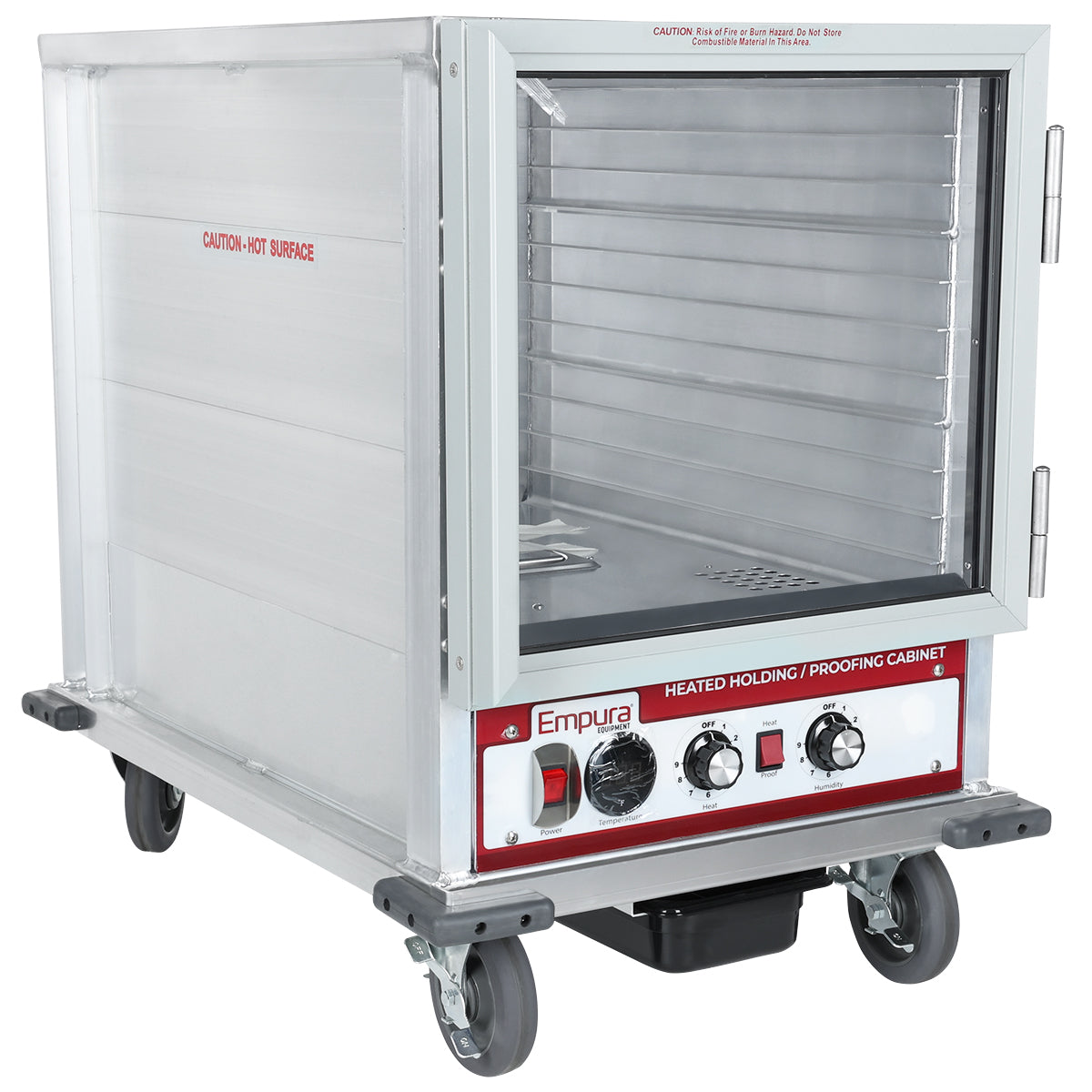 Half Size Commercial Heated Holding / Proofing Cabinet with Clear Door - 120V Heated Holding Proofing Cabinet, Mobile Empura