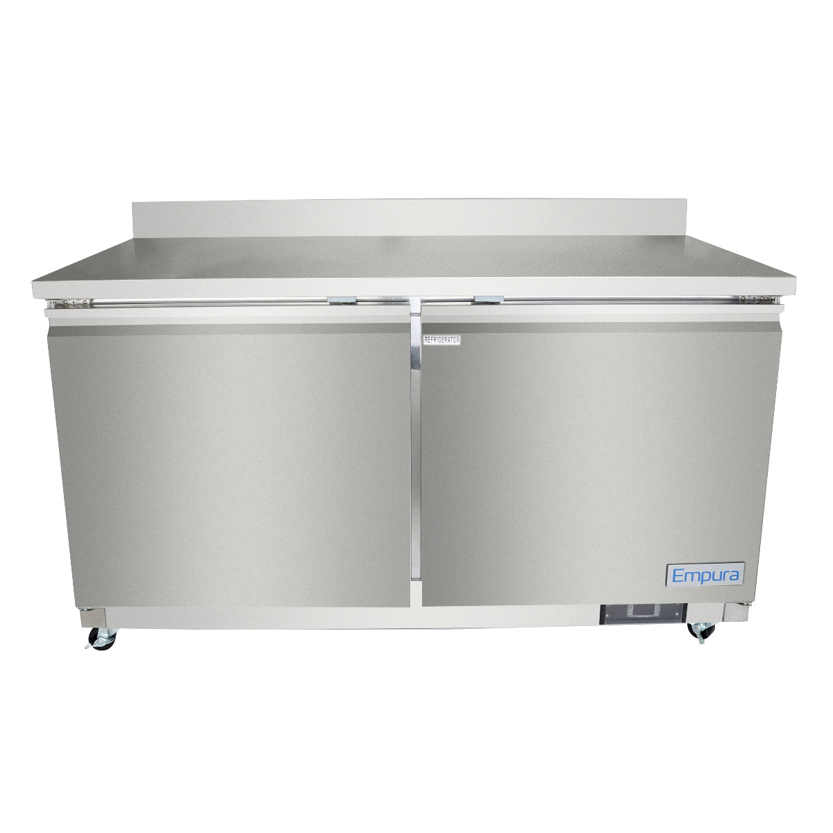 61" Two Door Commercial Work Top Undercounter Refrigerator