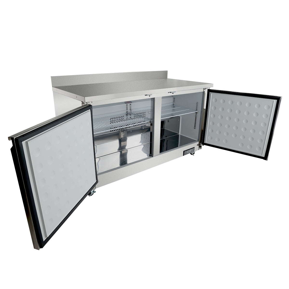 61" Two Door Commercial Work Top Undercounter Refrigerator