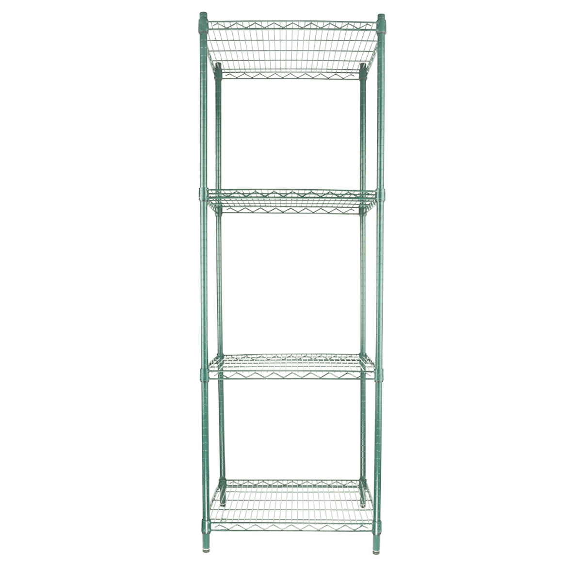 24" x 18" Epoxy 4-Shelf Commercial Wire Shelving Kit Kit with 74" Posts, NSF