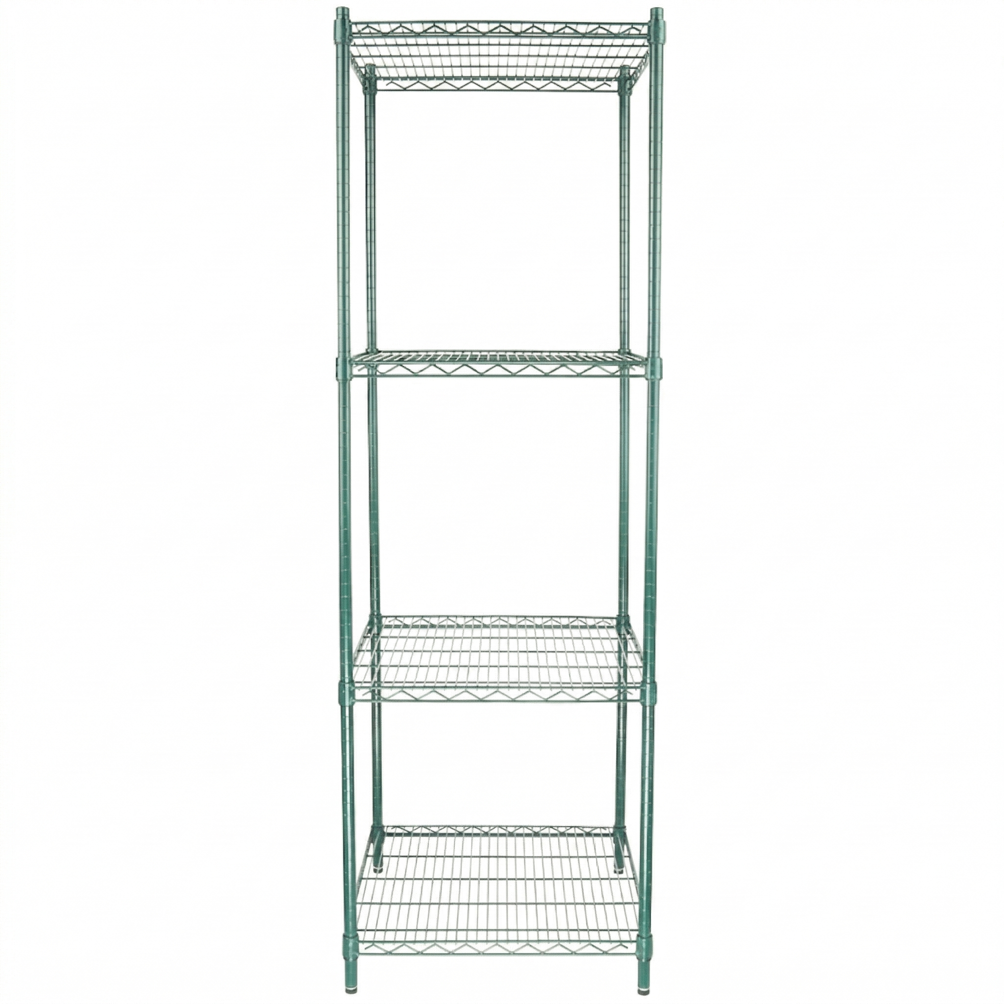 24" x 24" Epoxy 4-Shelf Commercial Wire Shelving Kit Kit with 74" Posts, NSF