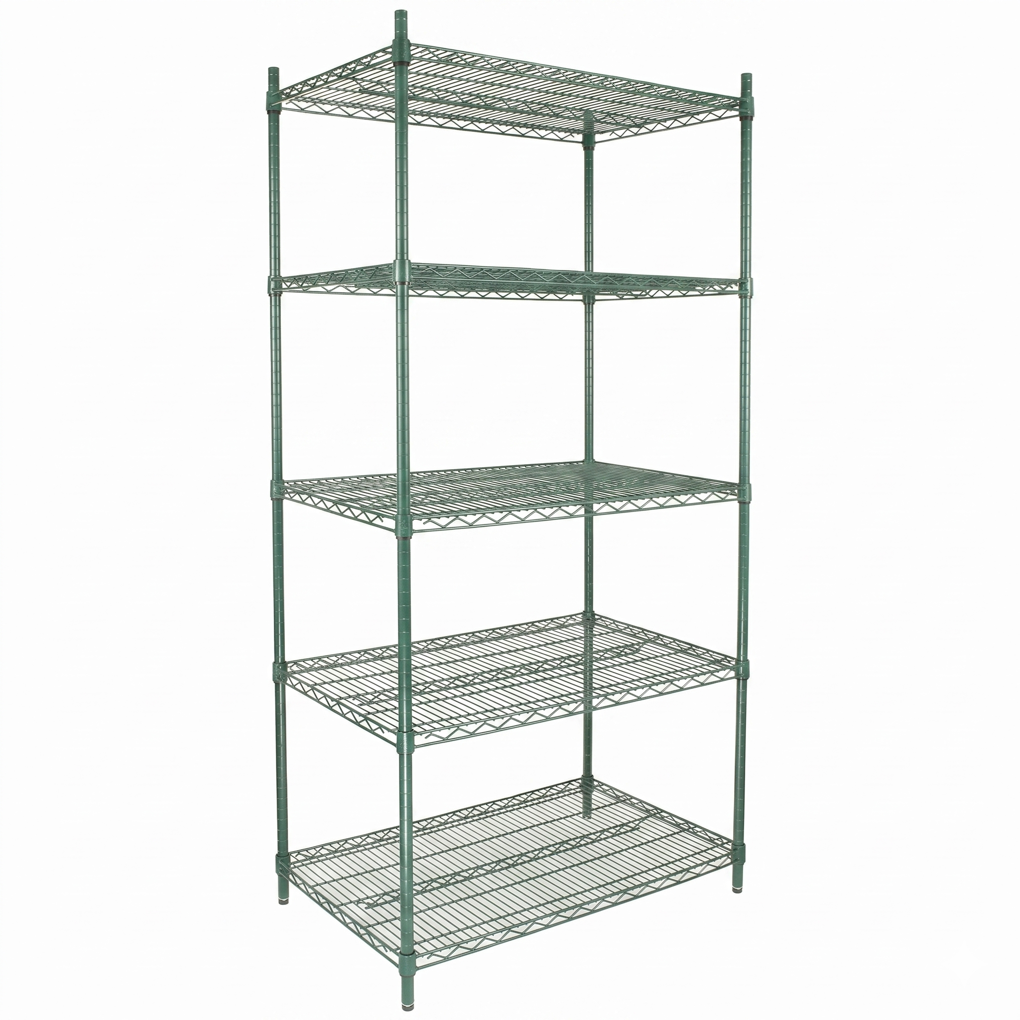 48" x 24" Epoxy 5-Shelf Commercial Wire Shelving Kit Kit with 86" Posts, NSF