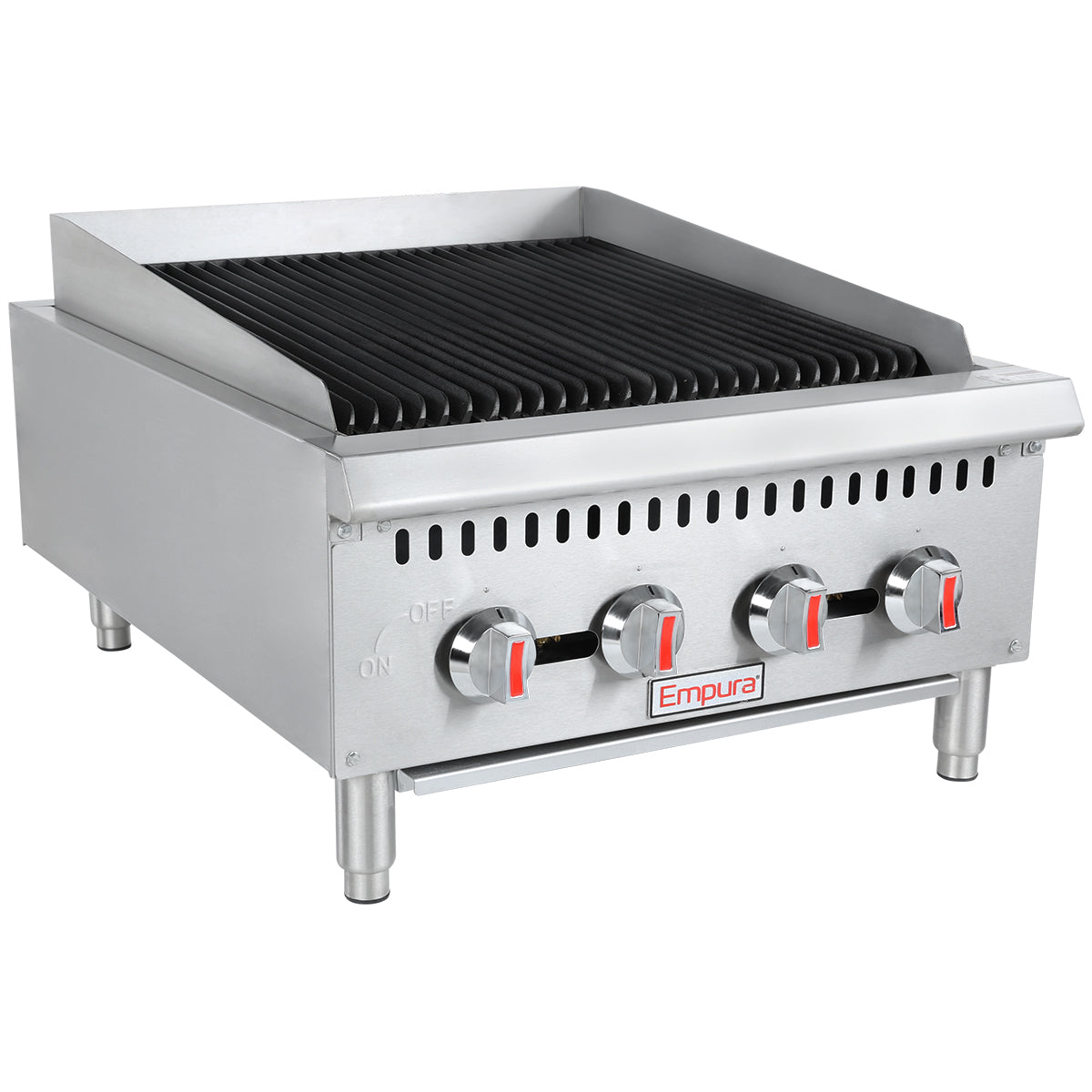 24" Gas Countertop Heavy Duty Radiant Commercial Charbroiler - 80,000 BTU Charbroiler, Gas, Countertop Empura