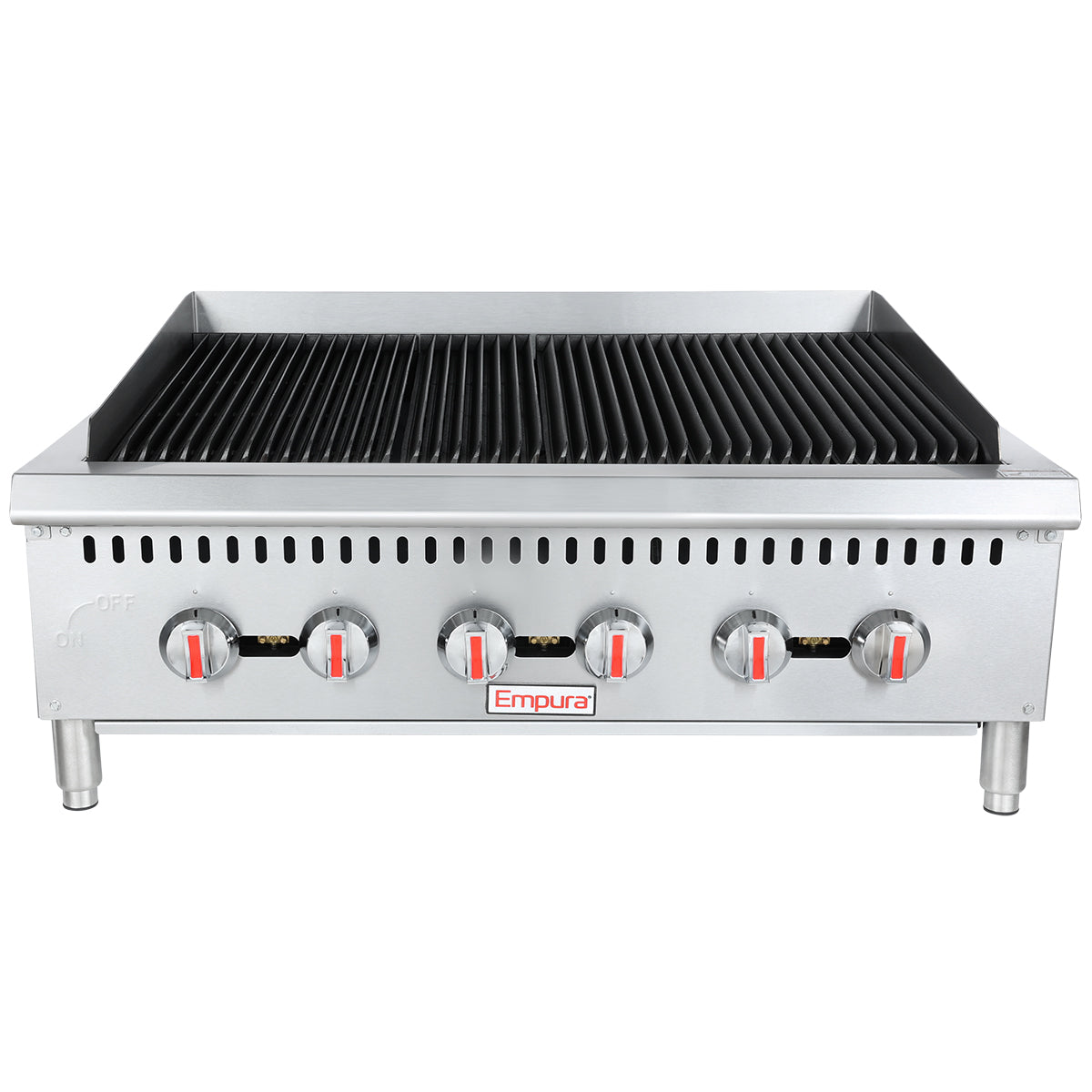 36" Gas Countertop Heavy Duty Radiant Commercial Charbroiler - 120,000 BTU Charbroiler, Gas, Countertop Empura