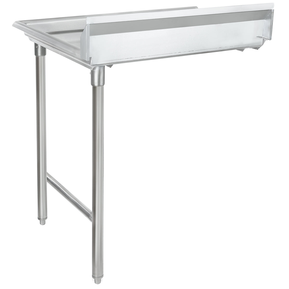 36" Clean Dish Table with Right Drainboard - 16 Gauge 304 Stainless Steel, NSF Dishtable, Clean Straight Empura