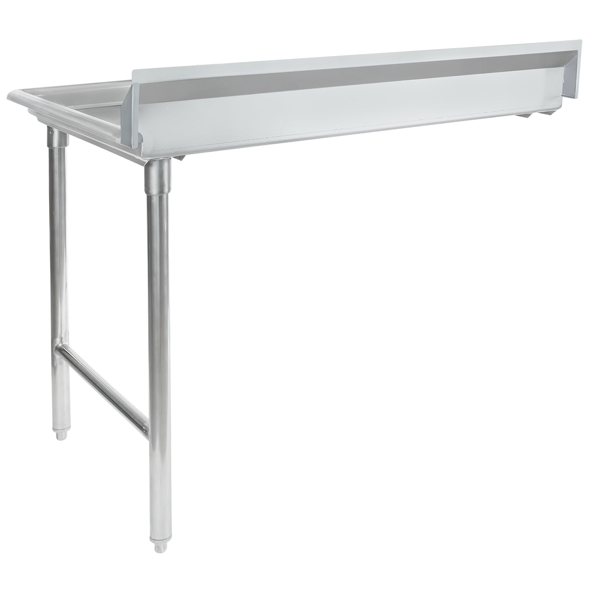 48" Clean Dish Table with Right Drainboard - 16 Gauge 304 Stainless Steel, NSF Dishtable, Clean Straight Empura