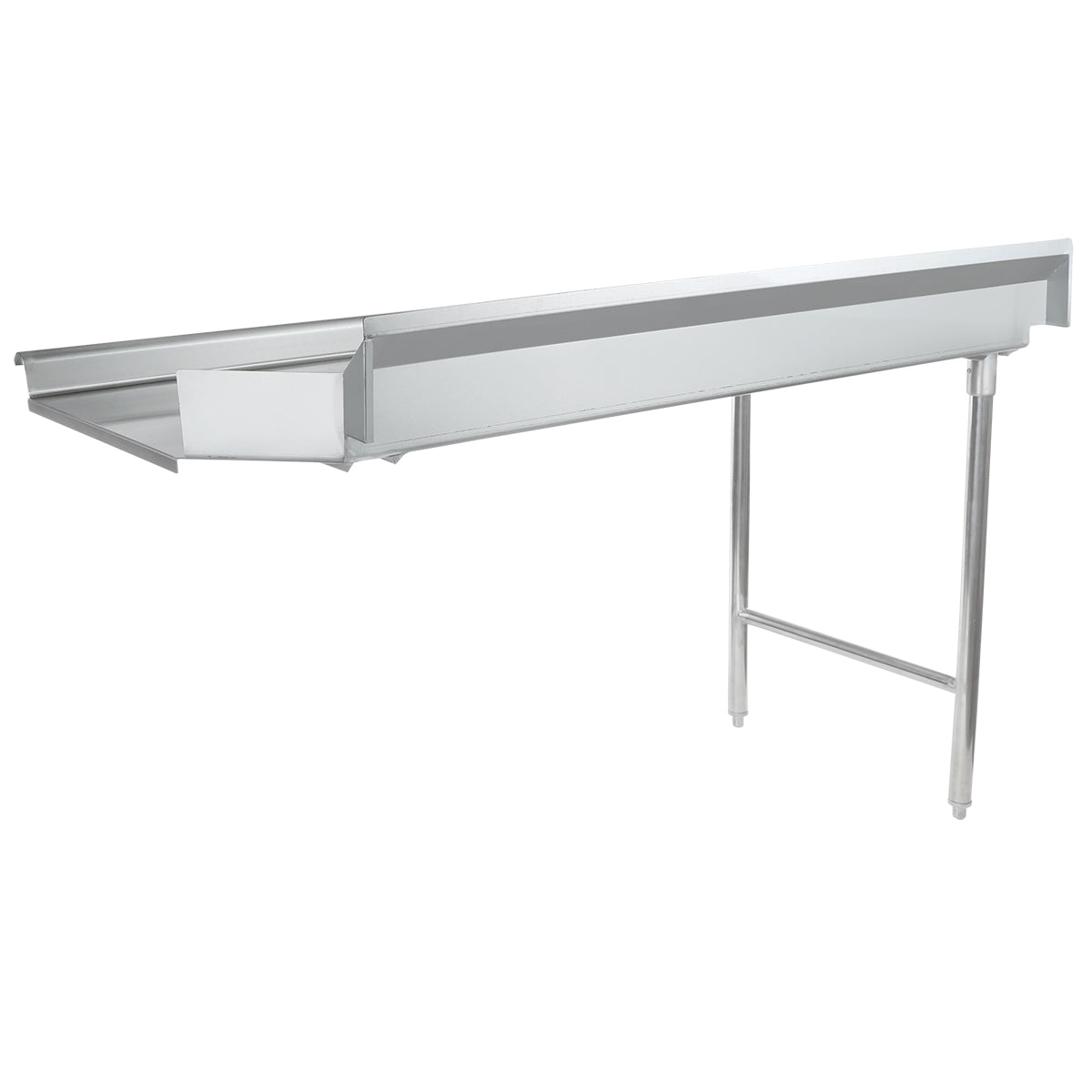 60" Clean Dish Table with Left Drainboard - 16 Gauge 304 Stainless Steel, NSF Dishtable, Clean Straight Empura