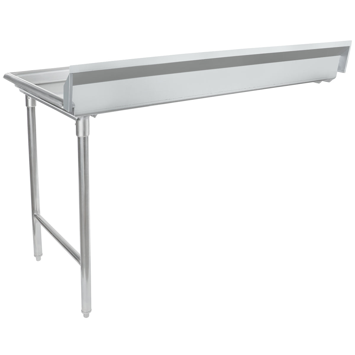 60" Clean Dish Table with Right Drainboard - 16 Gauge 304 Stainless Steel, NSF Dishtable, Clean Straight Empura