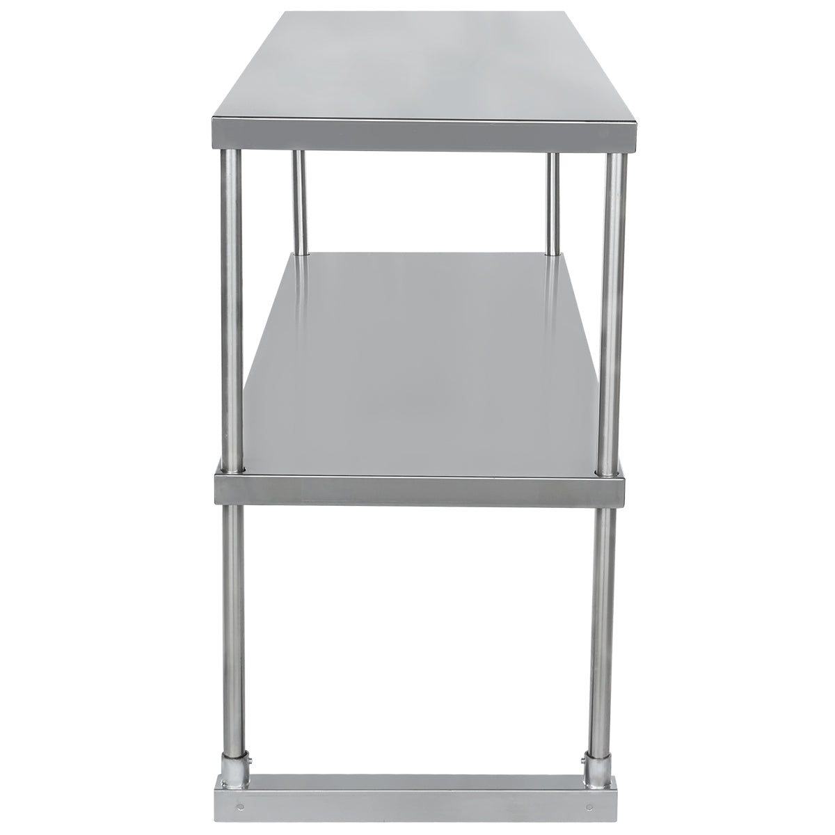 Commercial Double Deck Overshelf, 48" x 18" x 32", 18 Gauge Stainless Steel, Table-Mounted, NSF Overshelf, Table-Mounted Empura