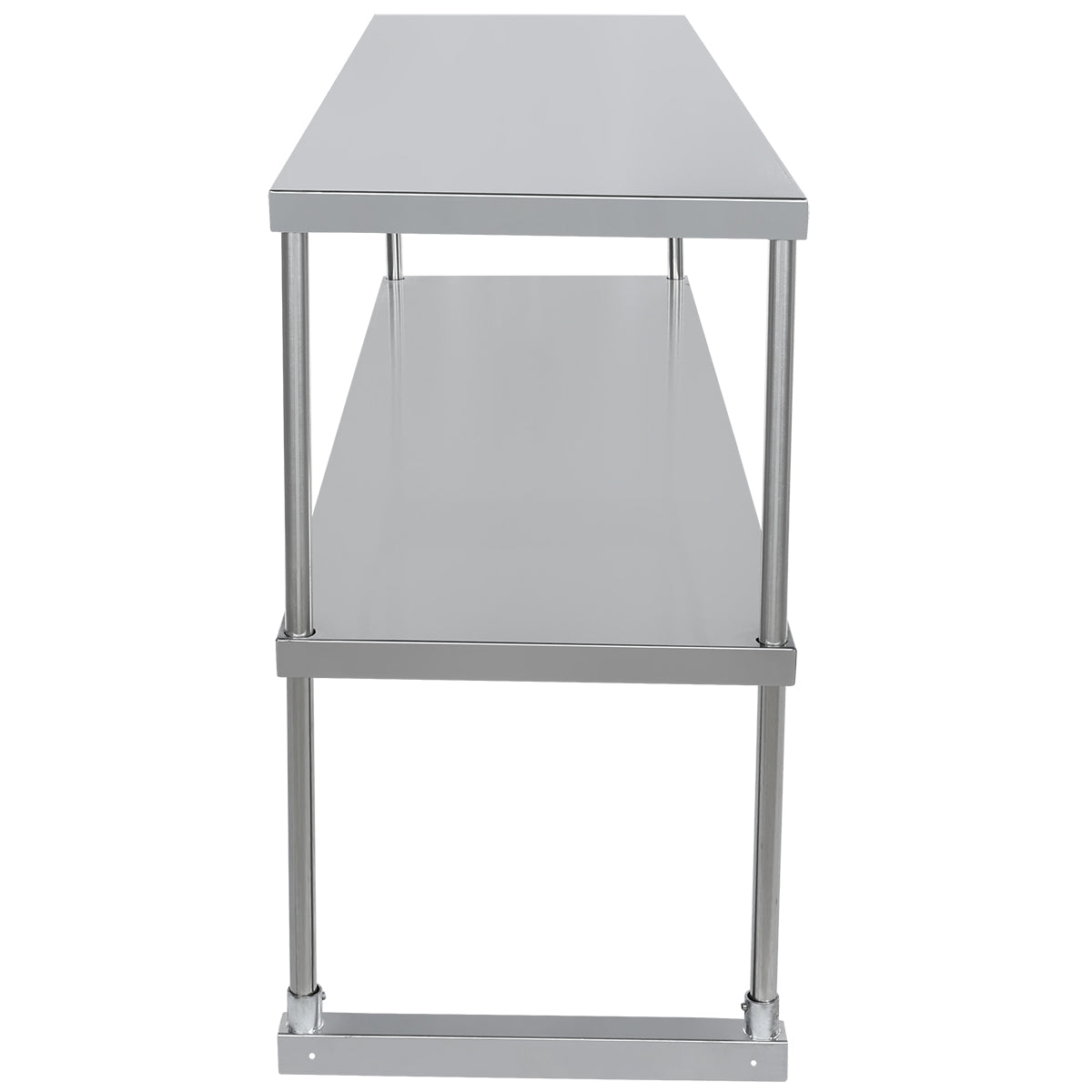 Commercial Double Deck Overshelf, 60" x 18" x 32", 18 Gauge Stainless Steel, Table-Mounted, NSF Overshelf, Table-Mounted Empura