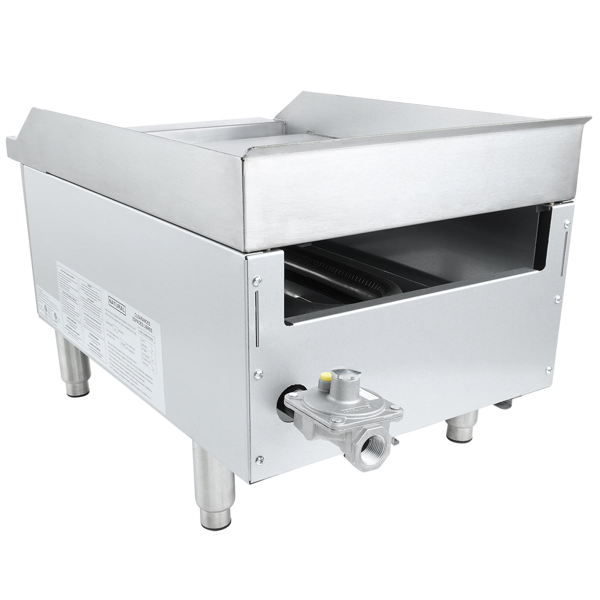 16" Standard Duty Commercial Countertop Gas Griddle with Manual Controls - 30,000 BTU Griddle, Gas, Countertop Empura
