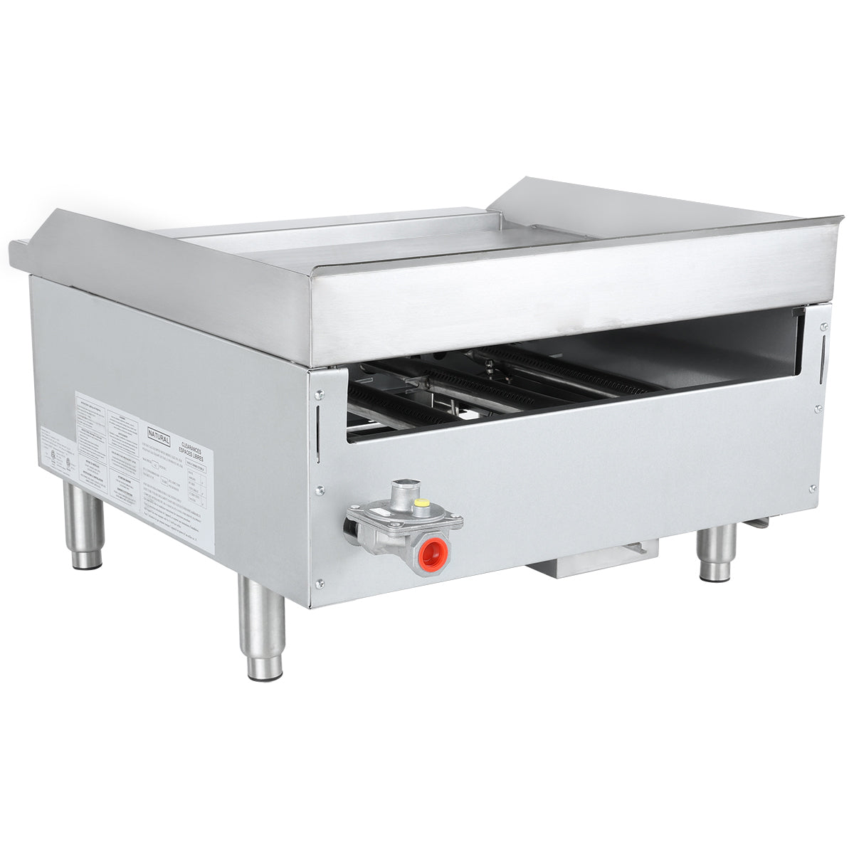 24" Standard Duty Commercial Countertop Gas Griddle with Manual Controls - 60,000 BTU Griddle, Gas, Countertop Empura