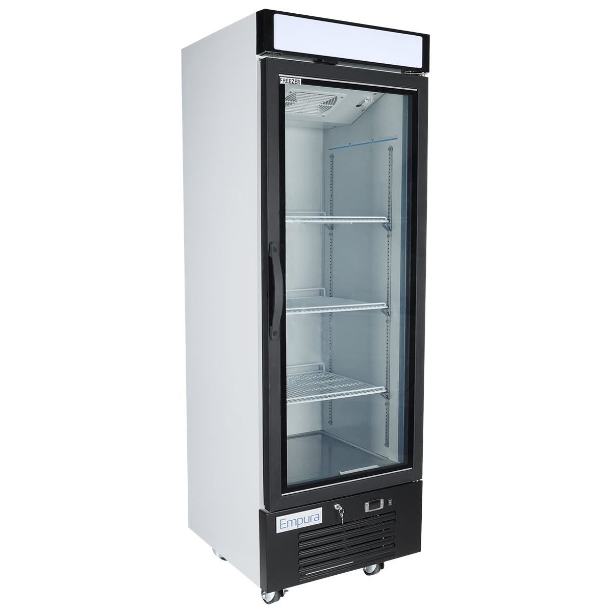 25" White Swing Commercial Glass Door Merchandiser Freezer Freezer, Merchandiser Empura