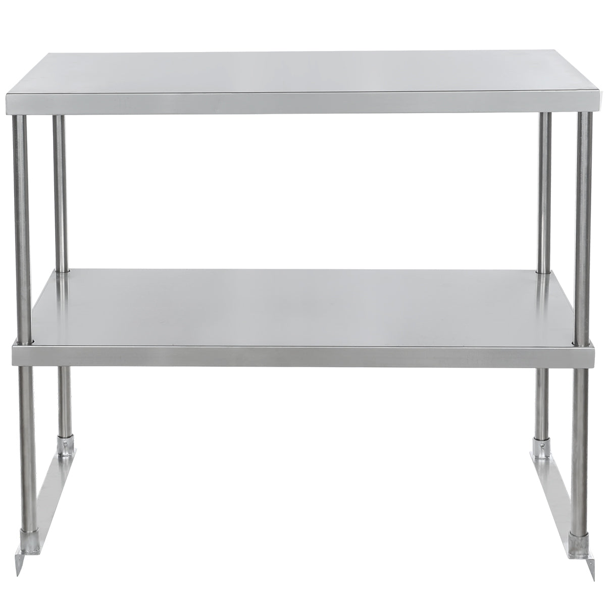 Commercial Double Deck Overshelf, 36" x 18" x 32", 18 Gauge Stainless Steel, Table-Mounted, NSF Overshelf, Table-Mounted Empura