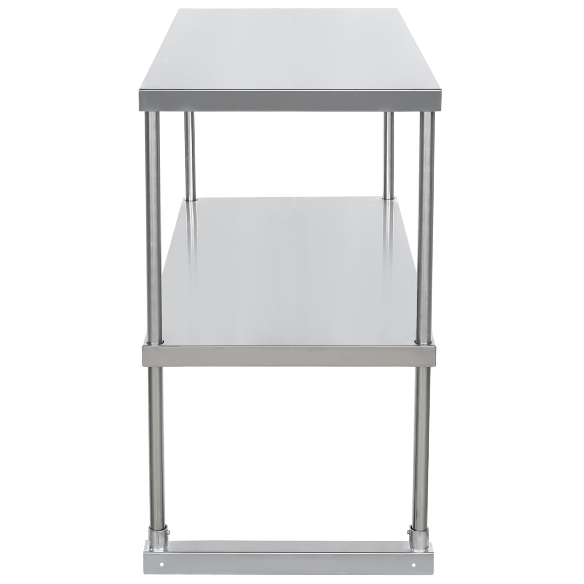 Commercial Double Deck Overshelf, 36" x 18" x 32", 18 Gauge Stainless Steel, Table-Mounted, NSF Overshelf, Table-Mounted Empura