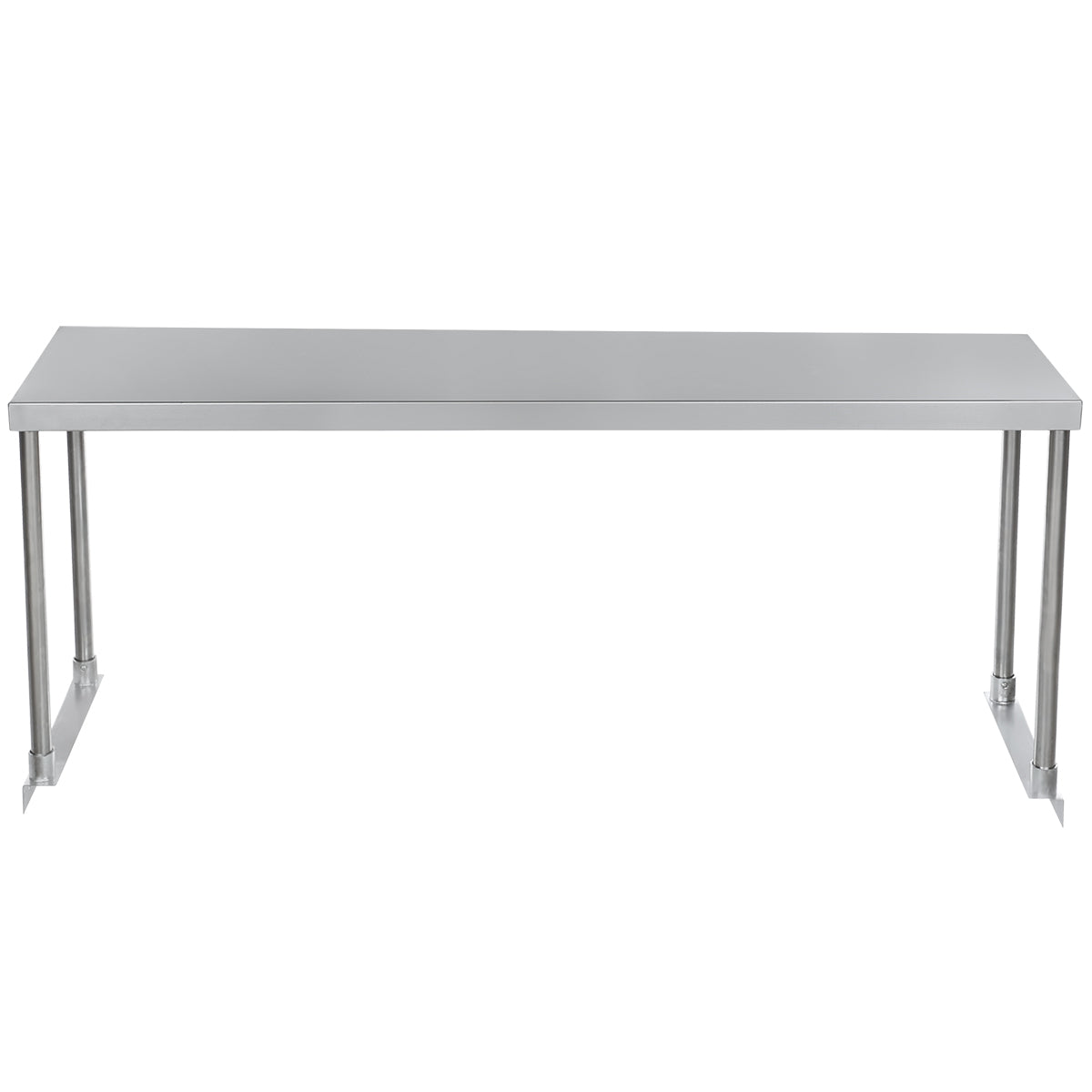 Commercial Single Deck Overshelf, 48" x 12" x 19.5", 18 Gauge Stainless Steel, Table-Mounted, NSF Overshelf, Table-Mounted Empura