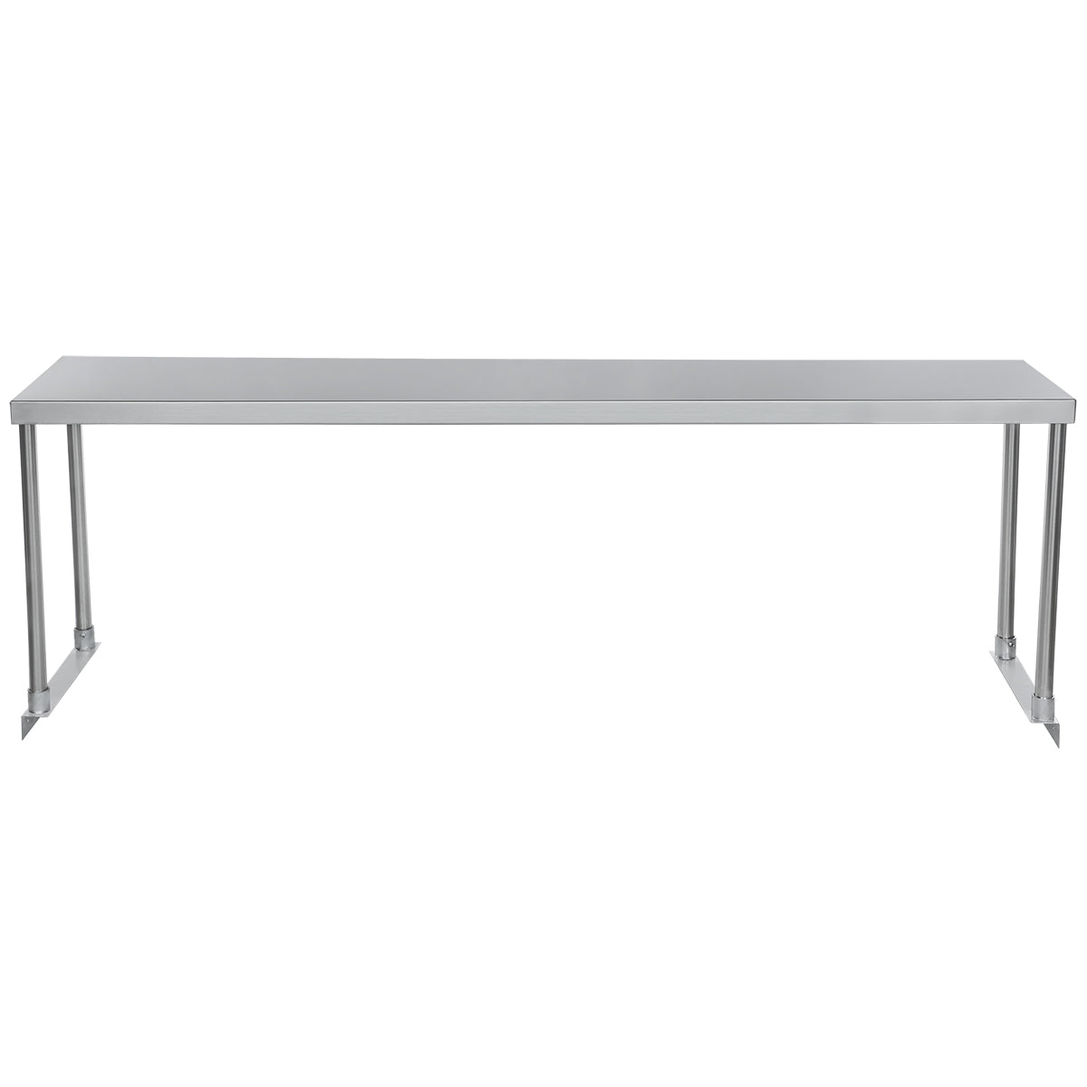 Commercial Single Deck Overshelf, 60" x 12" x 19.5", 18 Gauge Stainless Steel, Table-Mounted, NSF Overshelf, Table-Mounted Empura