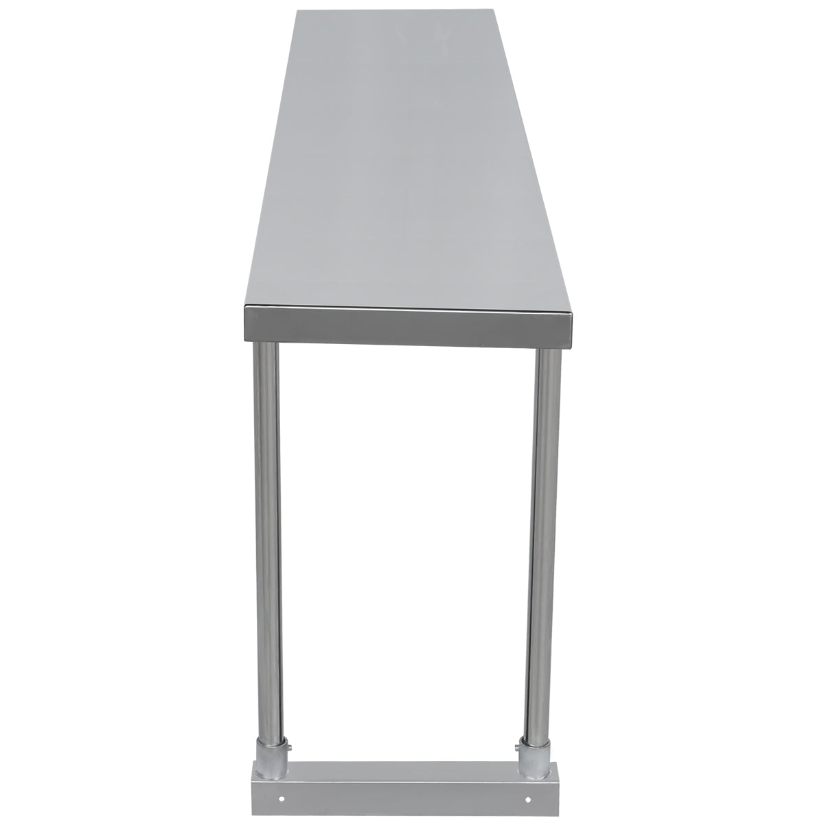 Commercial Single Deck Overshelf, 60" x 12" x 19.5", 18 Gauge Stainless Steel, Table-Mounted, NSF Overshelf, Table-Mounted Empura