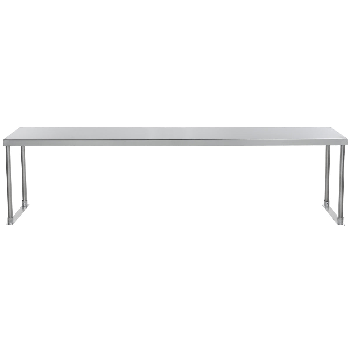 Commercial Single Deck Overshelf, 72" x 12" x 19.5", 18 Gauge Stainless Steel, Table-Mounted, NSF Overshelf, Table-Mounted Empura
