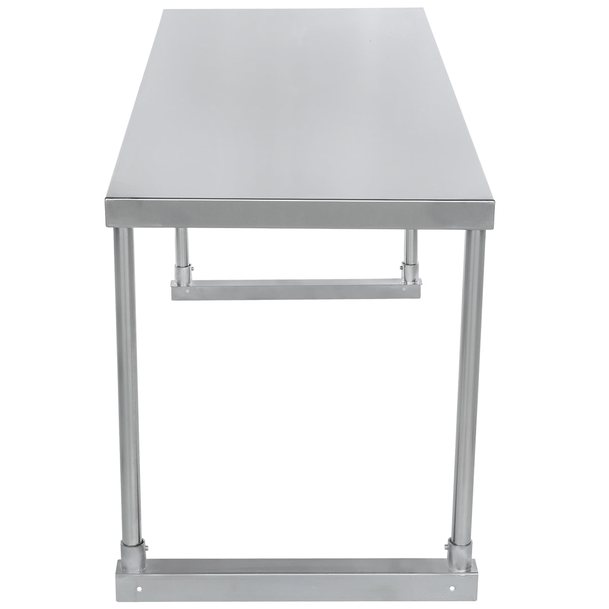 Commercial Single Deck Overshelf, 48" x 18" x 19.5", 18 Gauge Stainless Steel, Table-Mounted, NSF Overshelf, Table-Mounted Empura