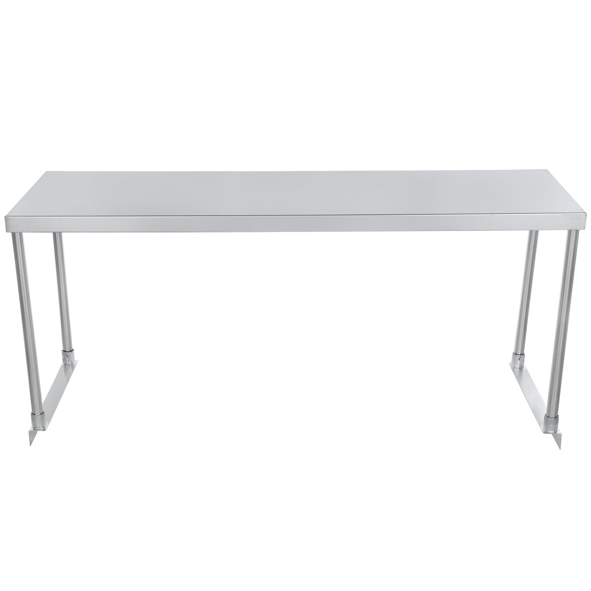 Commercial Single Deck Overshelf, 48" x 18" x 19.5", 18 Gauge Stainless Steel, Table-Mounted, NSF Overshelf, Table-Mounted Empura