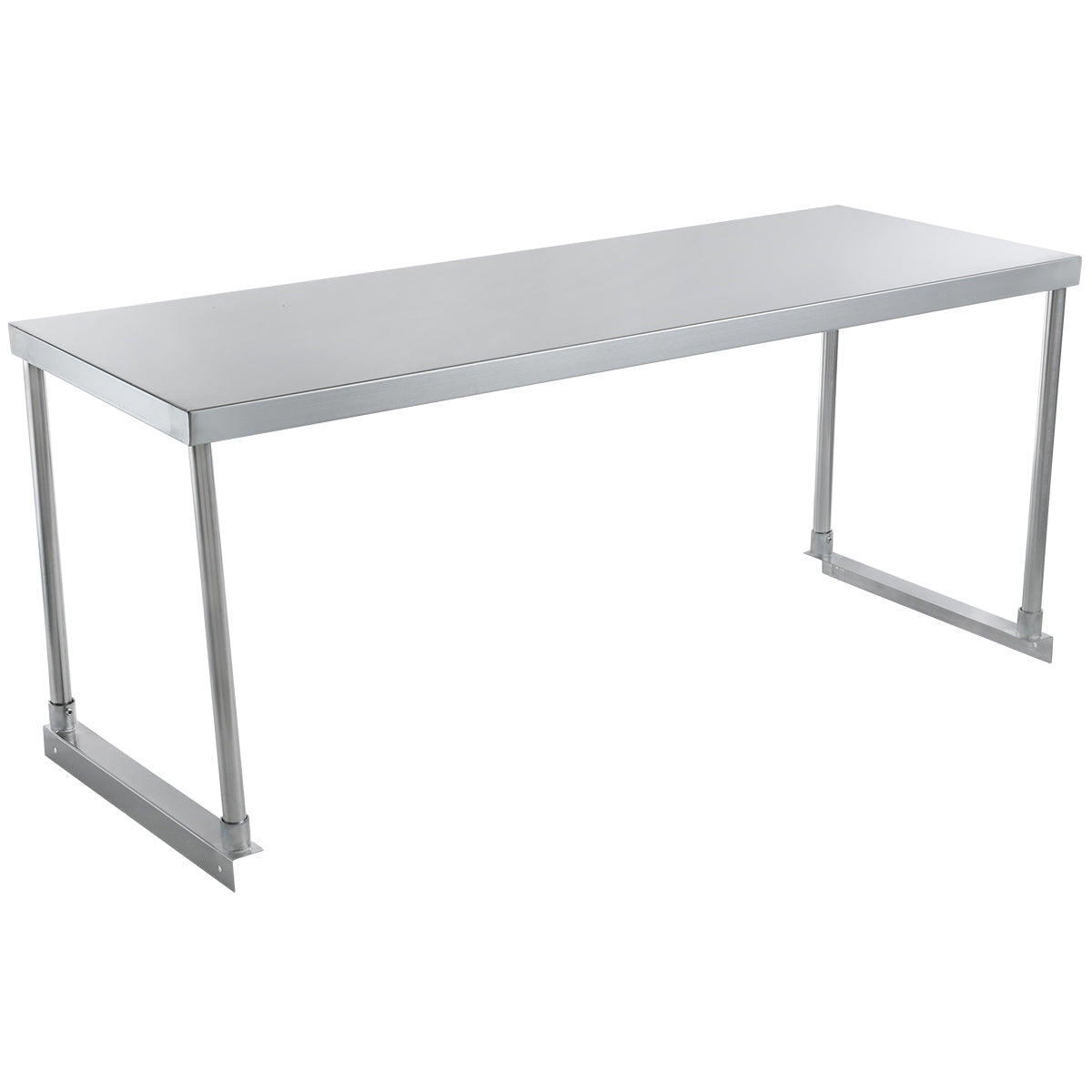 Commercial Single Deck Overshelf, 48" x 18" x 19.5", 18 Gauge Stainless Steel, Table-Mounted, NSF Overshelf, Table-Mounted Empura