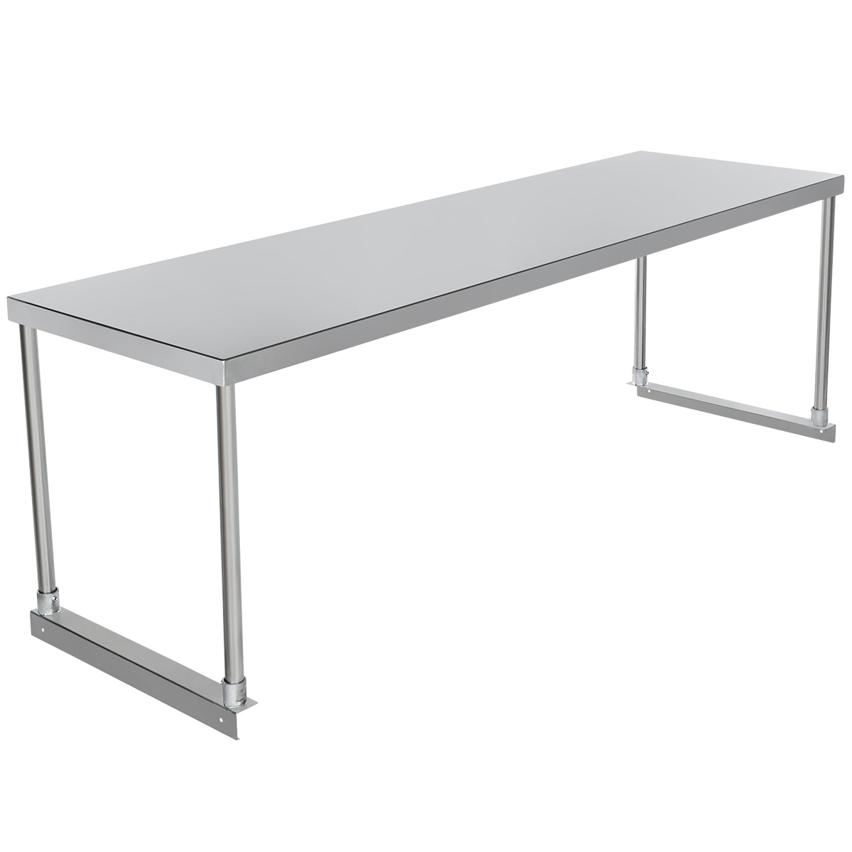 Commercial Single Deck Overshelf, 60" x 18" x 19.5", 18 Gauge Stainless Steel, Table-Mounted, NSF Overshelf, Table-Mounted Empura
