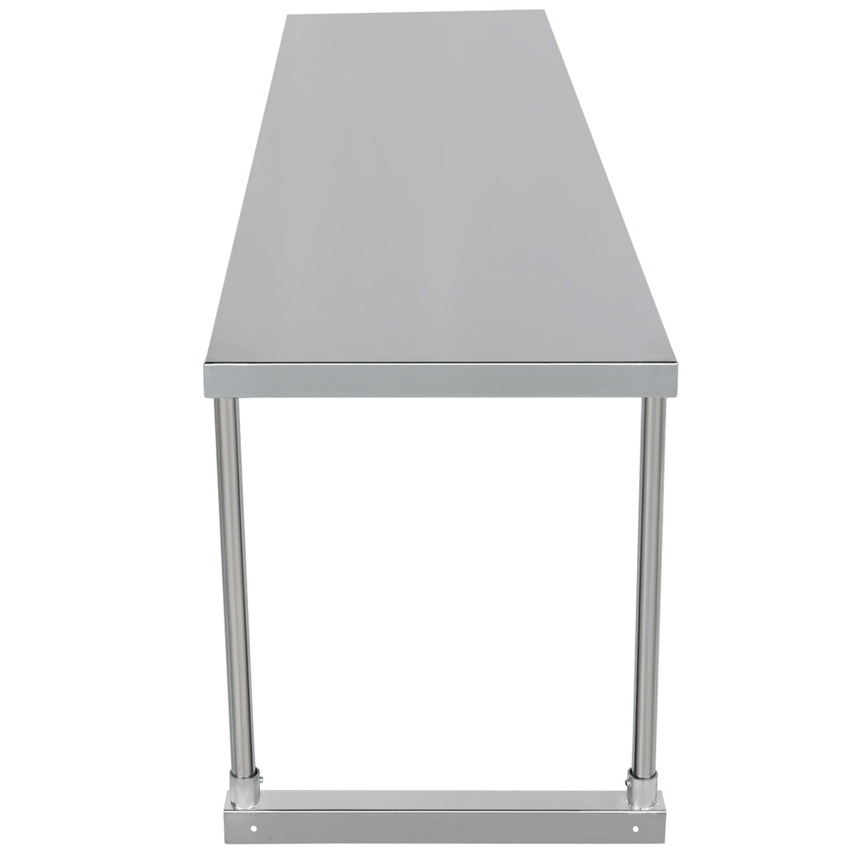 Commercial Single Deck Overshelf, 72" x 18" x 19.5", 18 Gauge Stainless Steel, Table-Mounted, NSF Overshelf, Table-Mounted Empura