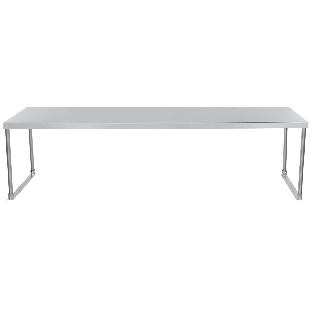 Commercial Single Deck Overshelf, 72" x 18" x 19.5", 18 Gauge Stainless Steel, Table-Mounted, NSF Overshelf, Table-Mounted Empura