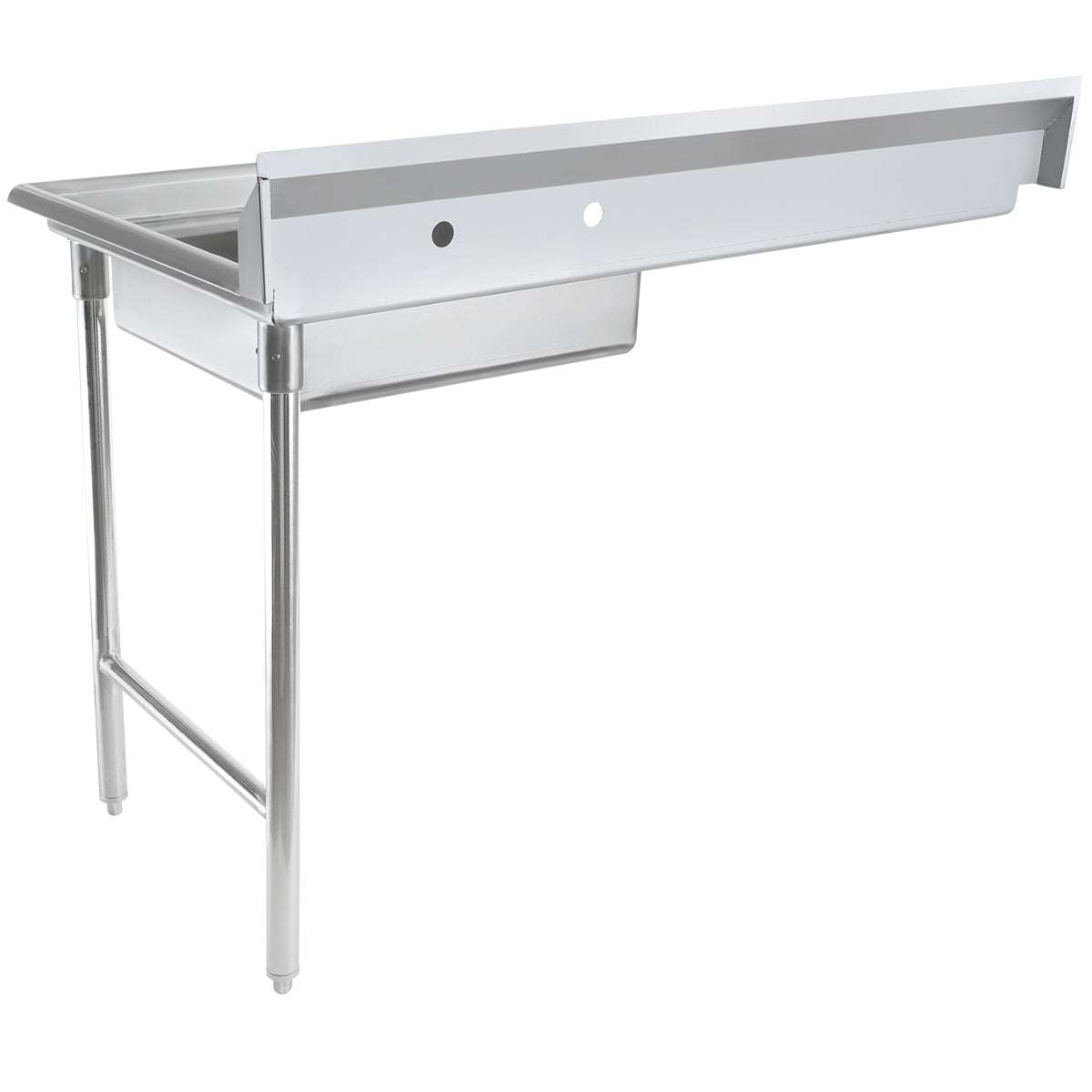 48" Soiled Undercounter Dish Table with Right Drainboard - 16 Gauge Stainless Steel, NSF Dishtable, Soiled, Undercounter Empura