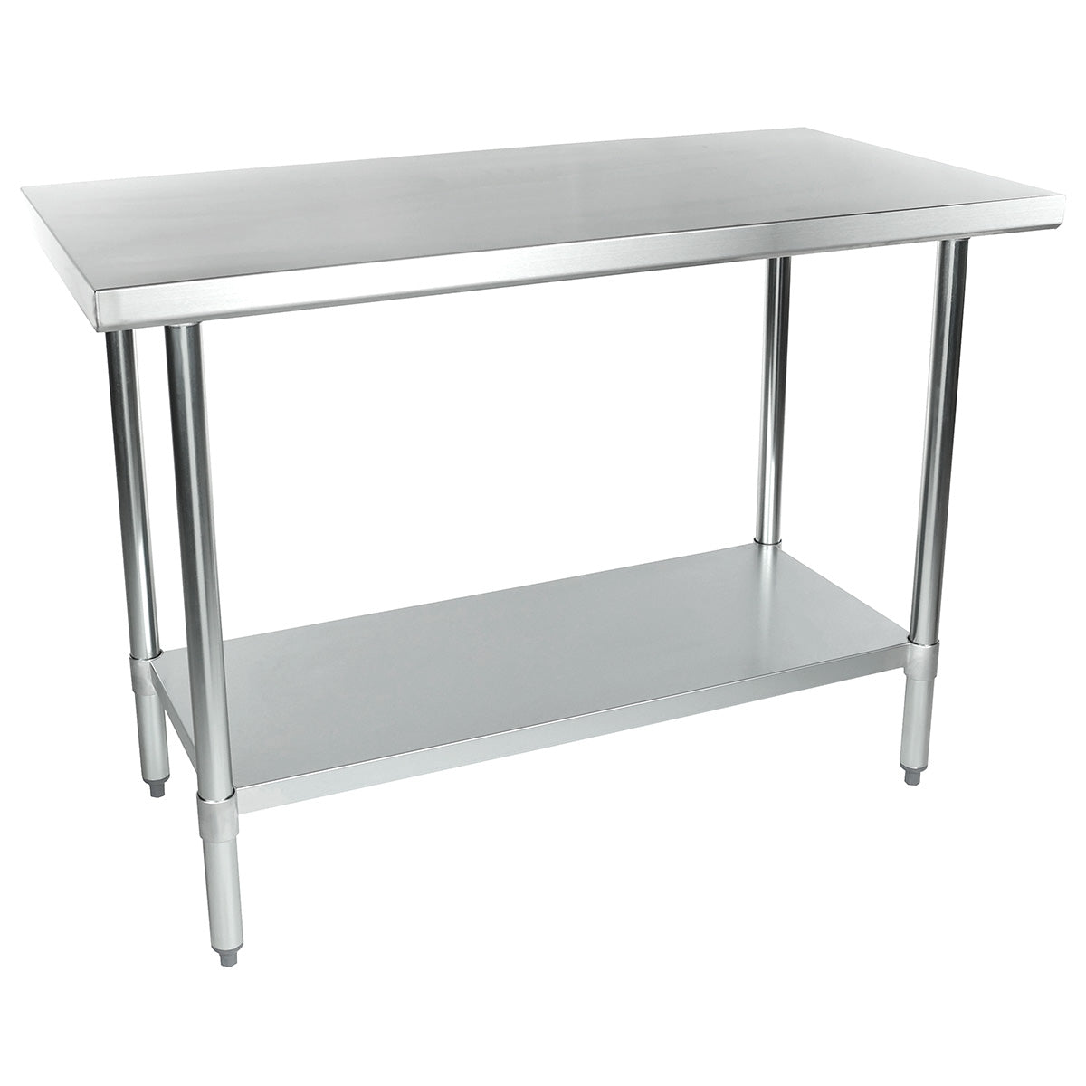 48" x 24" Economy Duty Work Table 18 Gauge 430 Stainless Steel with Galvanized Legs and Undershelf, NSF Work Table, 40" - 48", Stainless Steel Top Empura