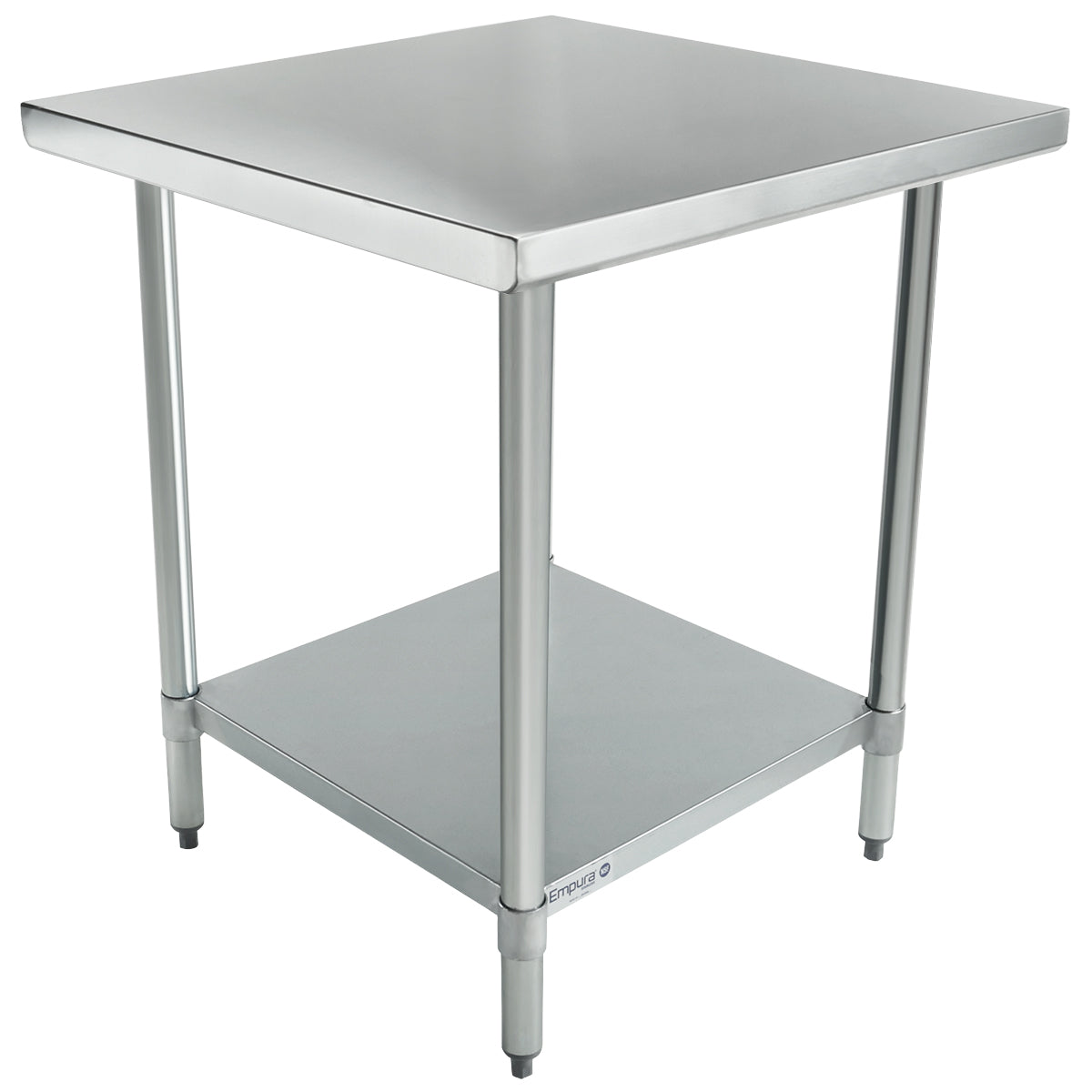 36" x 30" Economy Duty Work Table 18 Gauge 430 Stainless Steel with Galvanized Legs and Undershelf, NSF Work Table, 36" - 38", Stainless Steel Top Empura