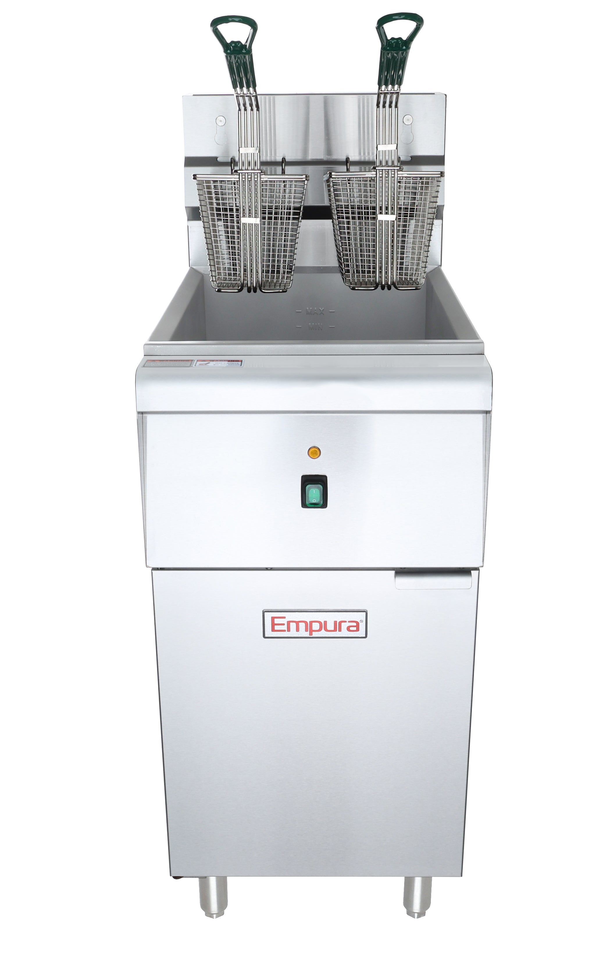 40 lb. Electric Commercial Stainless Steel Full Pot Floor Fryer Fryer, Electric, Floor Model, Full Pot Empura