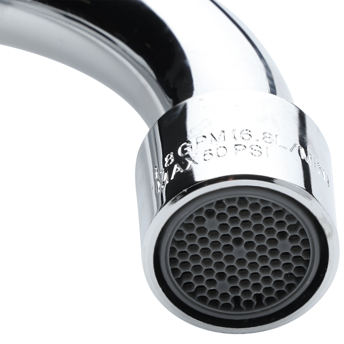 Wall Mount Commercial Faucet with 3 1/2" Swivel Gooseneck Spout, 4" Centers and Wrist Blade Handles, NSF Faucet, Wall / Splash Mount Empura