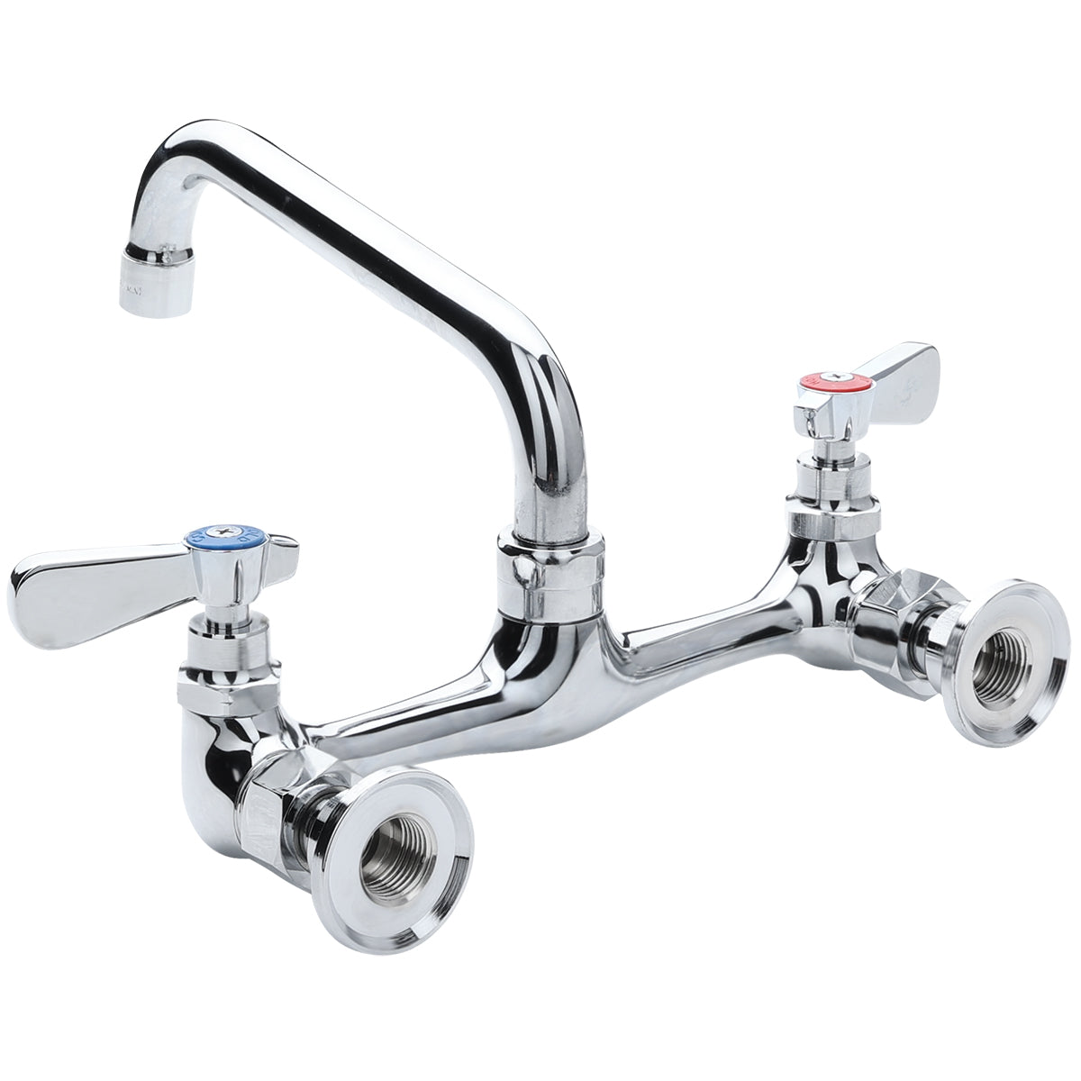Wall Mount Commercial Faucet with 8" x 5" Swing Spout and 8" Centers, NSF Faucet, Wall / Splash Mount Empura